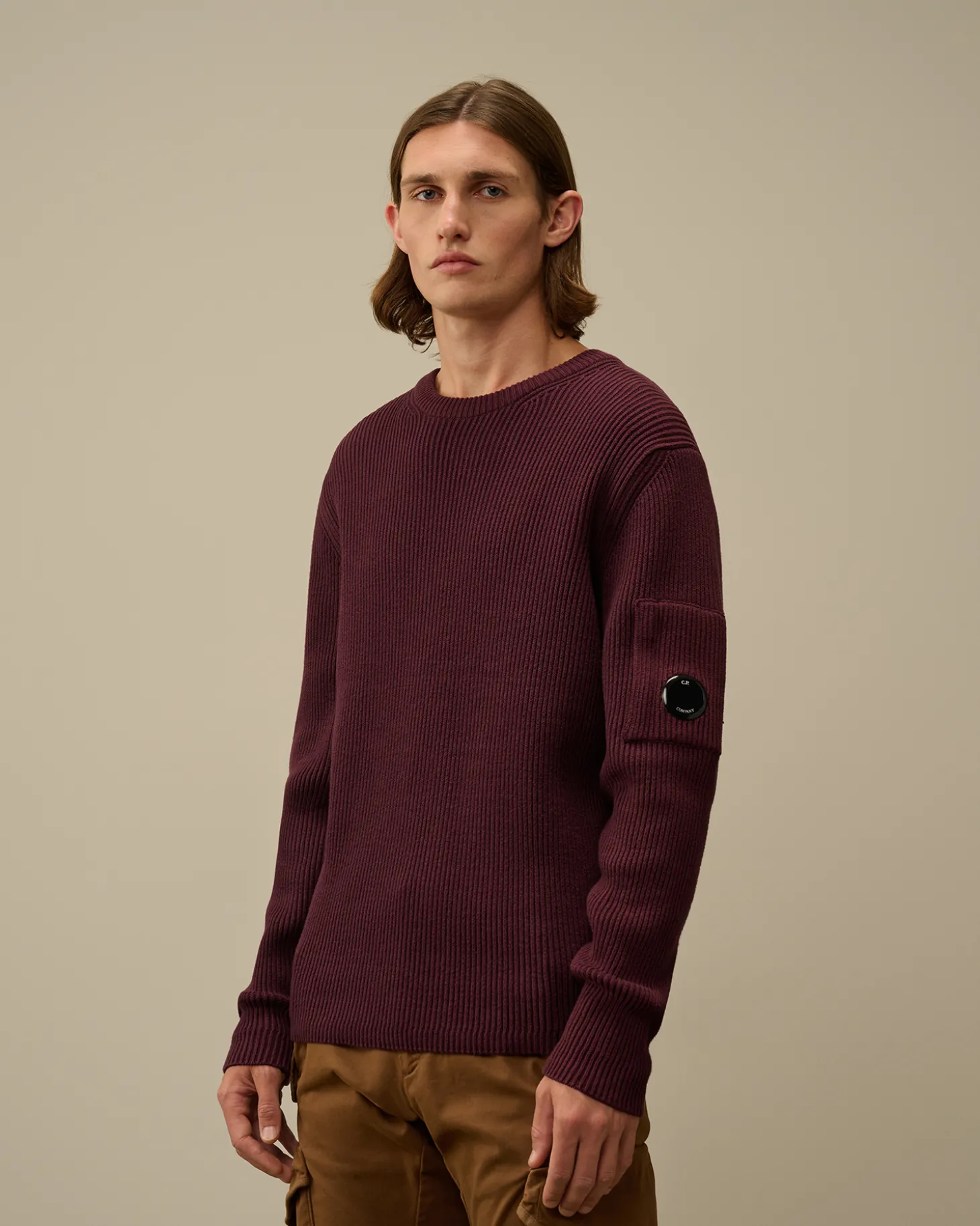 Full Rib Crew Neck Knit<C.P. Company Hot