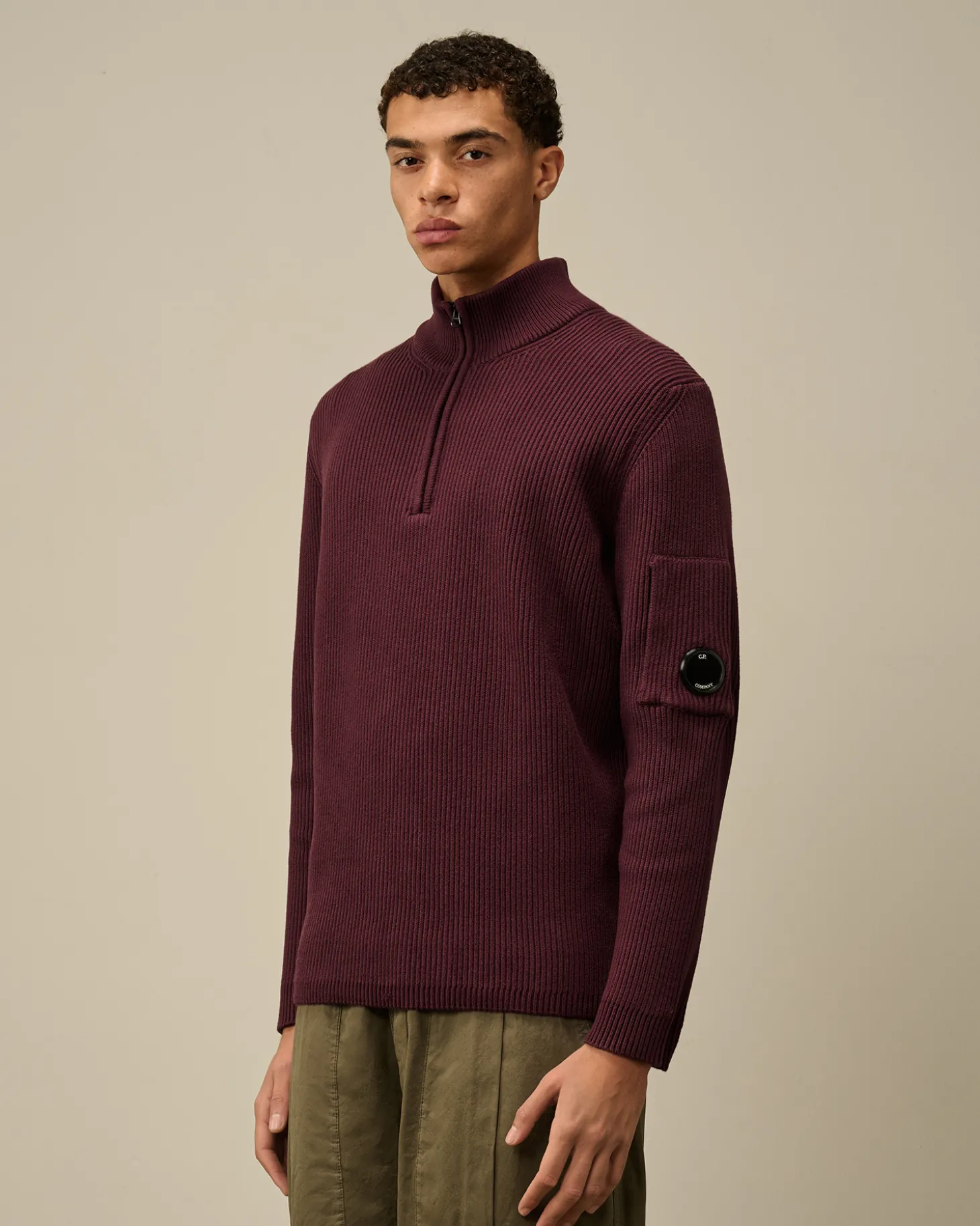 Full Rib Half Zipped Knit<C.P. Company Clearance