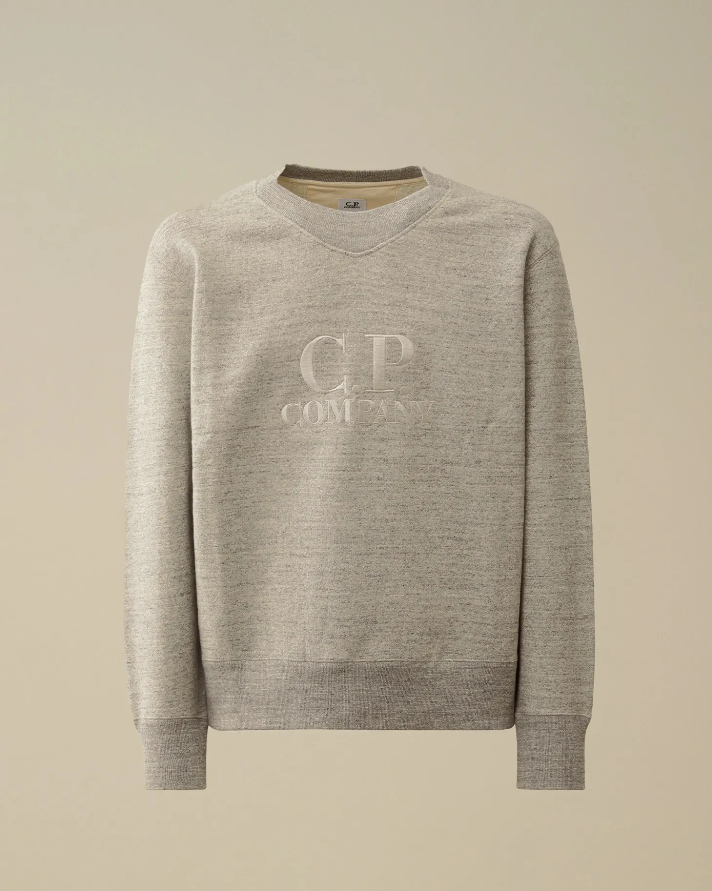 Japanese Mélange Fleece Logo Crewneck Sweatshirt<C.P. Company Cheap