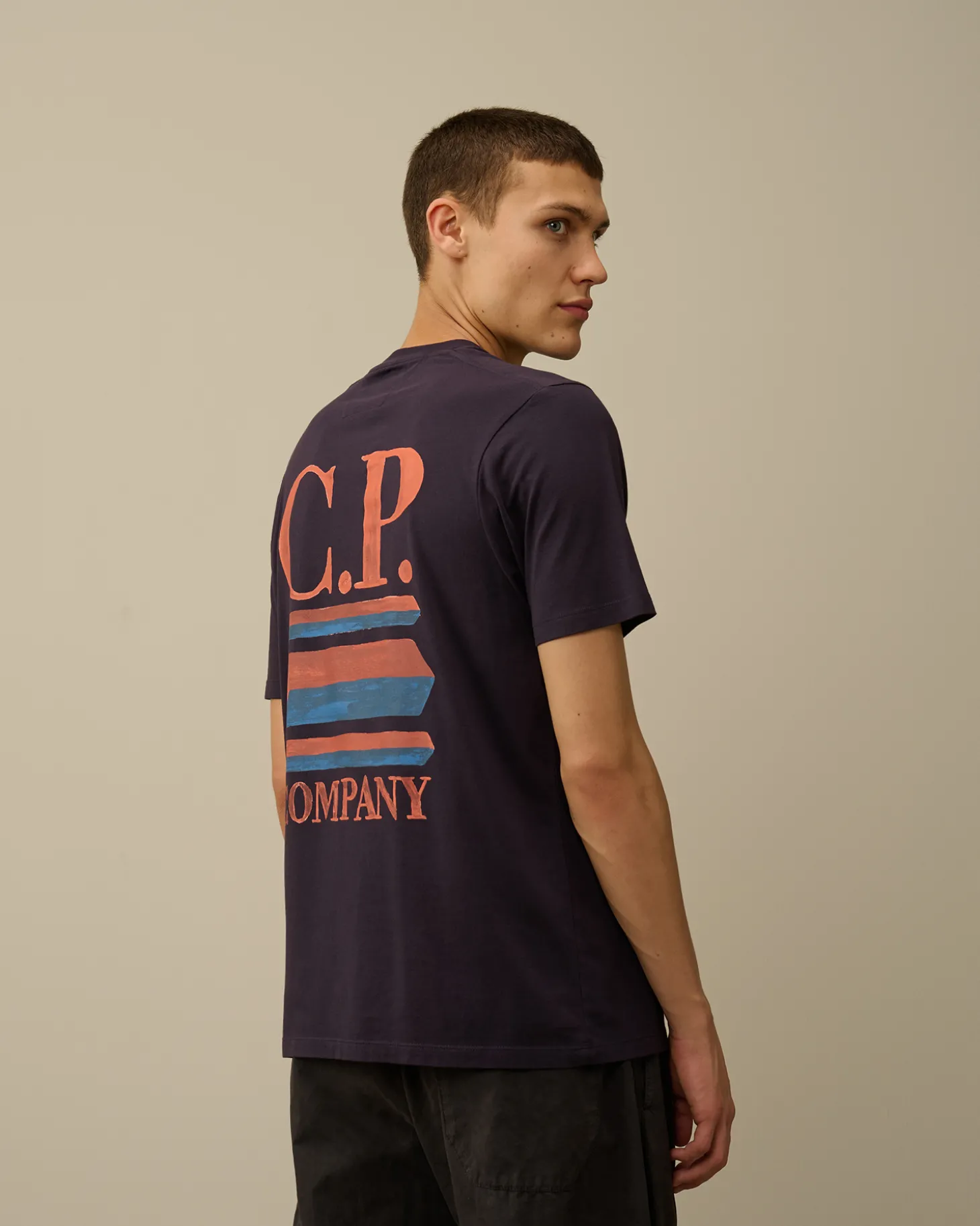 30/1 Jersey Logo Graphics T-Shirt<C.P. Company Hot