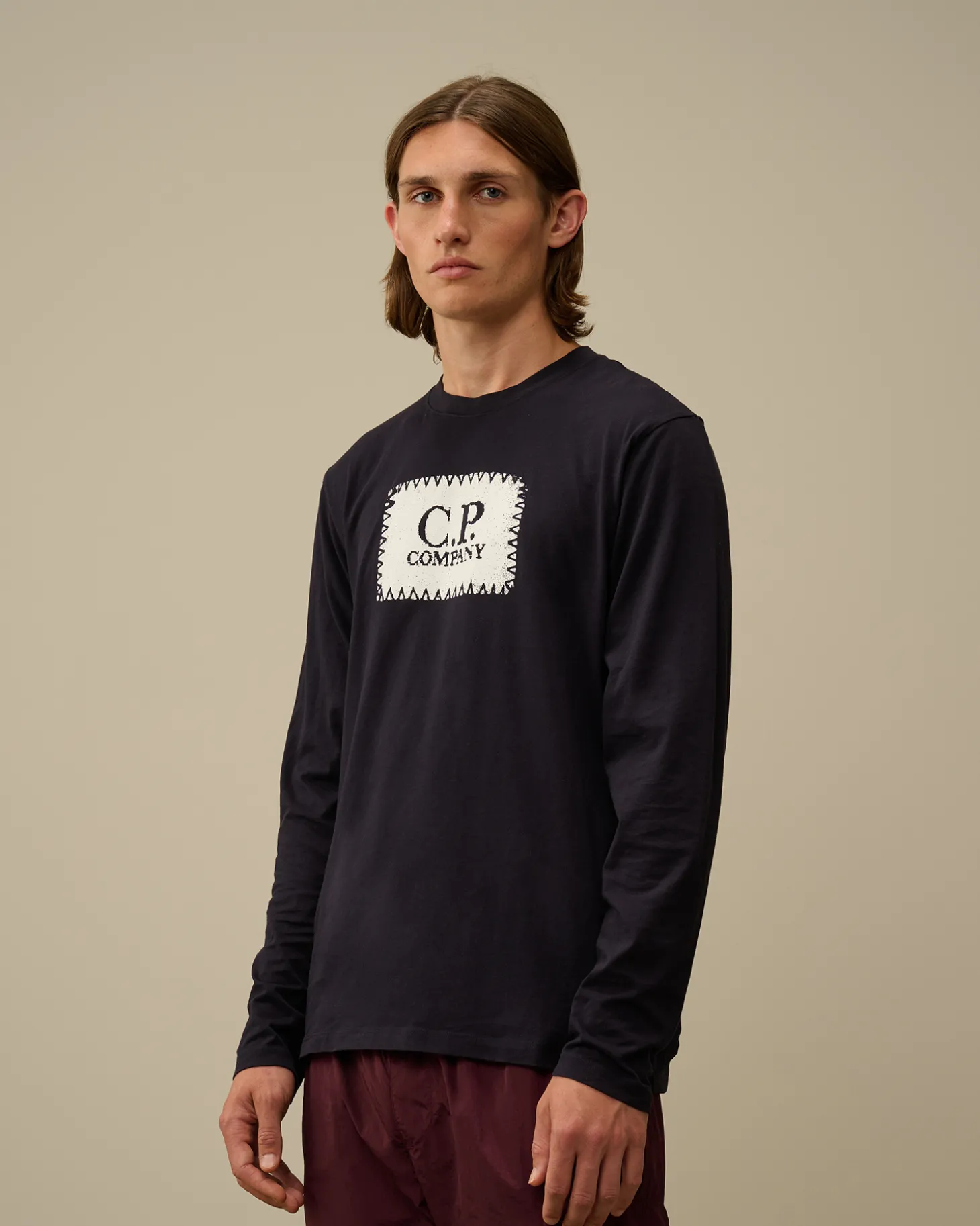 30/1 Jersey Logo Label Longsleeve T-Shirt<C.P. Company Online