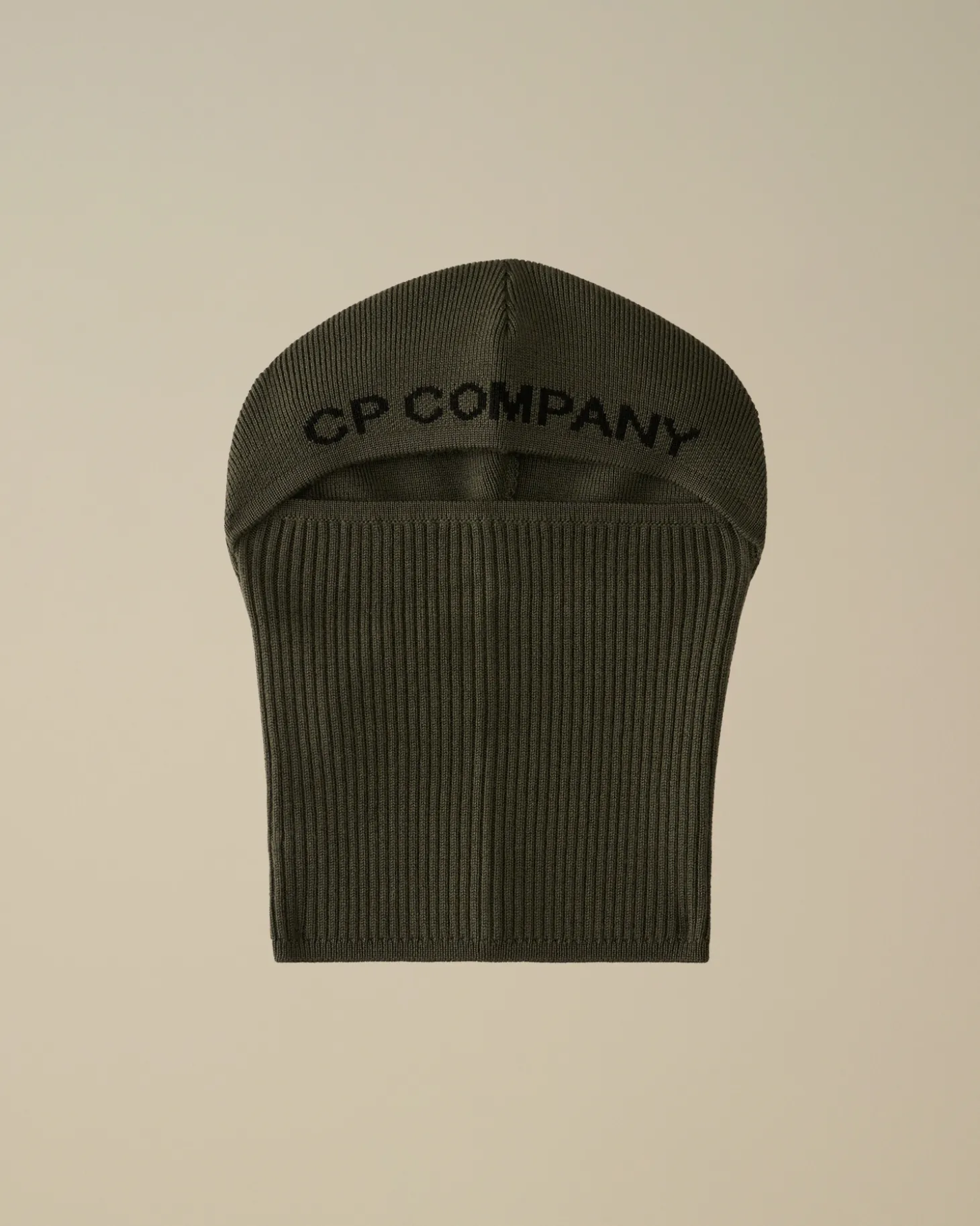 Kids Wool Knit Logo Balaclava<C.P. Company Best