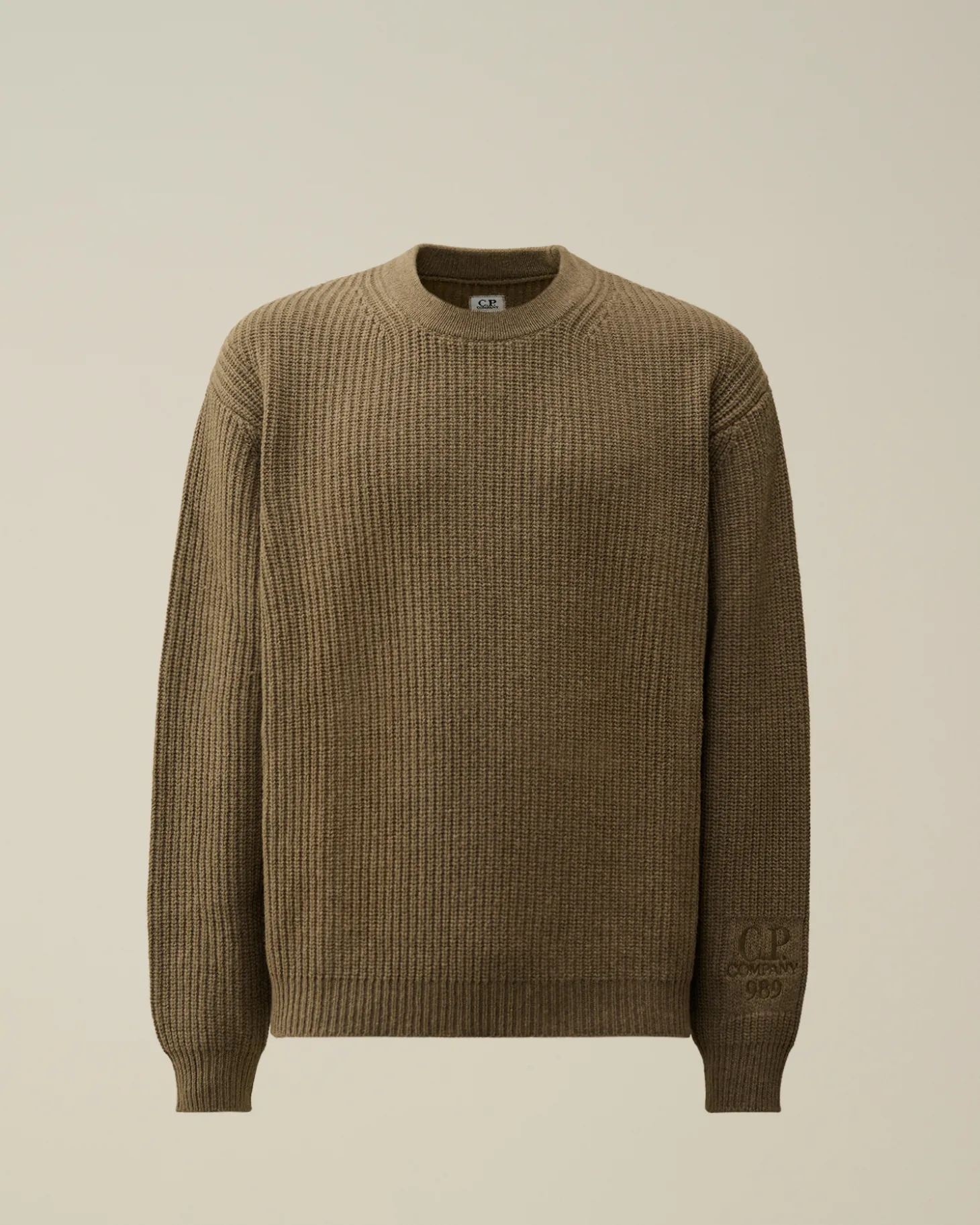 Lambswool GRS Boxy Crew Neck Ribbed Knit<C.P. Company Best