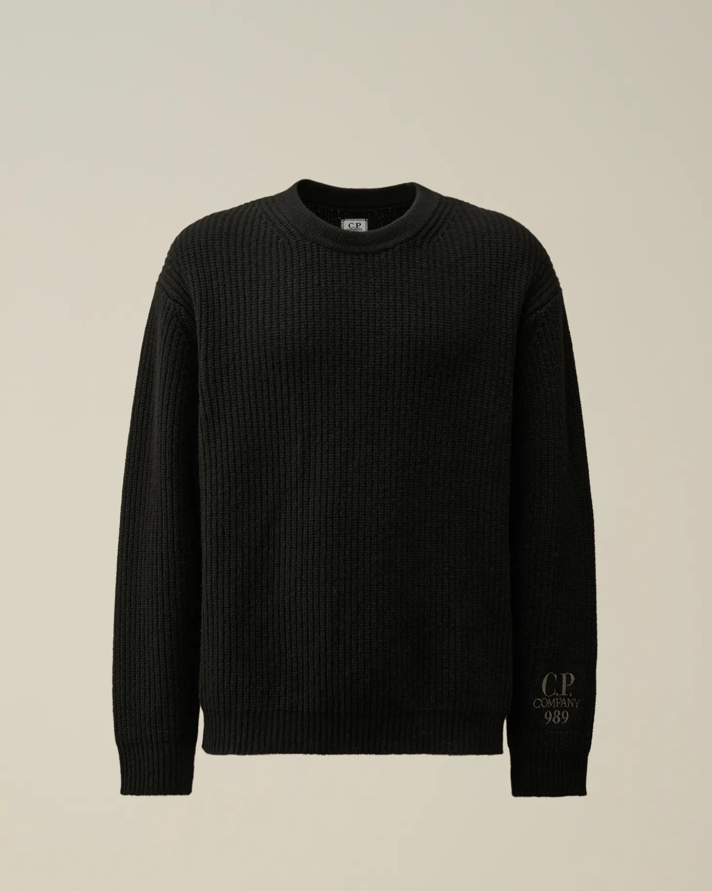 Lambswool GRS Boxy Crew Neck Ribbed Knit<C.P. Company Sale