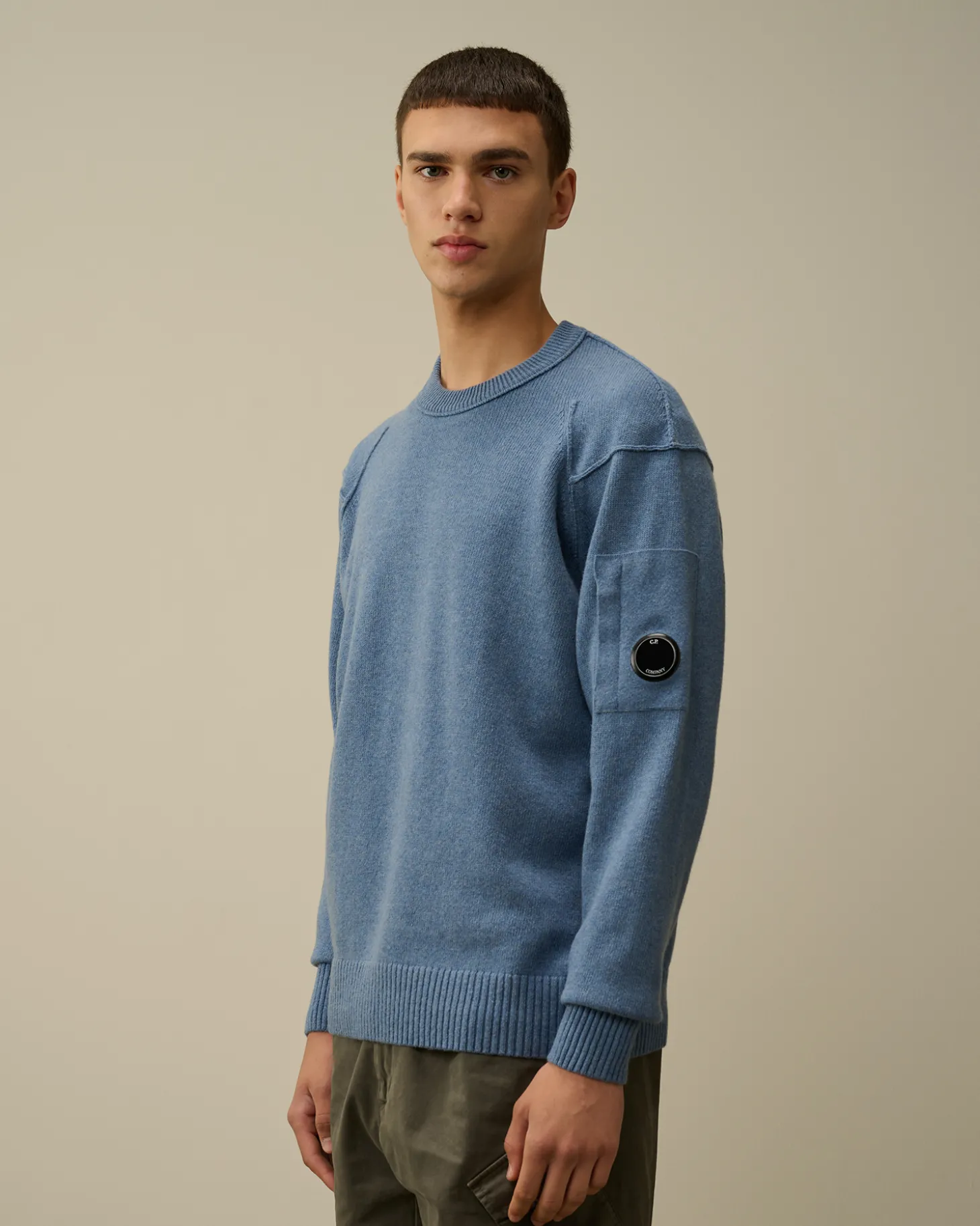 Lambswool GRS Crew Neck Knit<C.P. Company Online