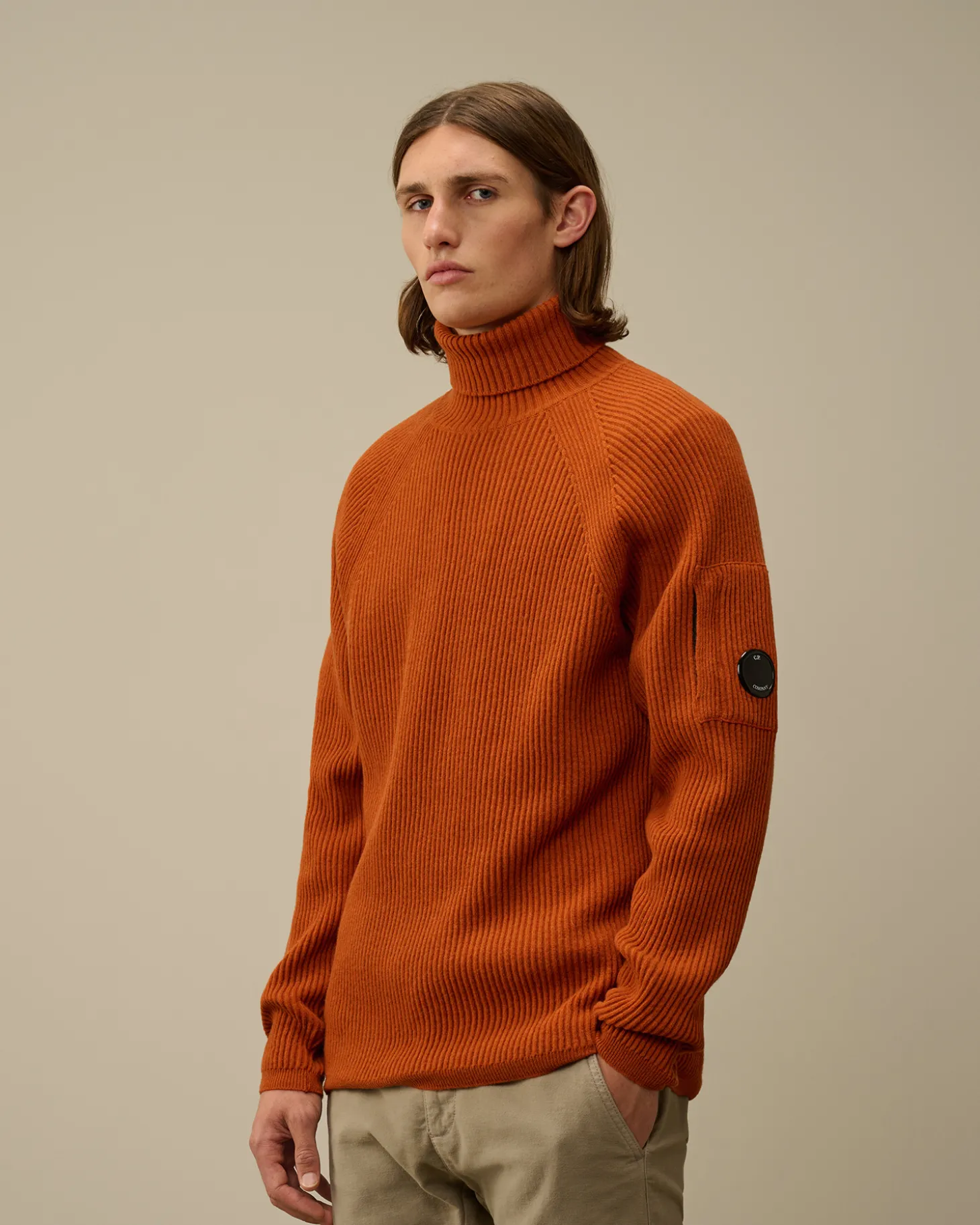 Lambswool GRS Turtleneck Full Knit<C.P. Company Fashion