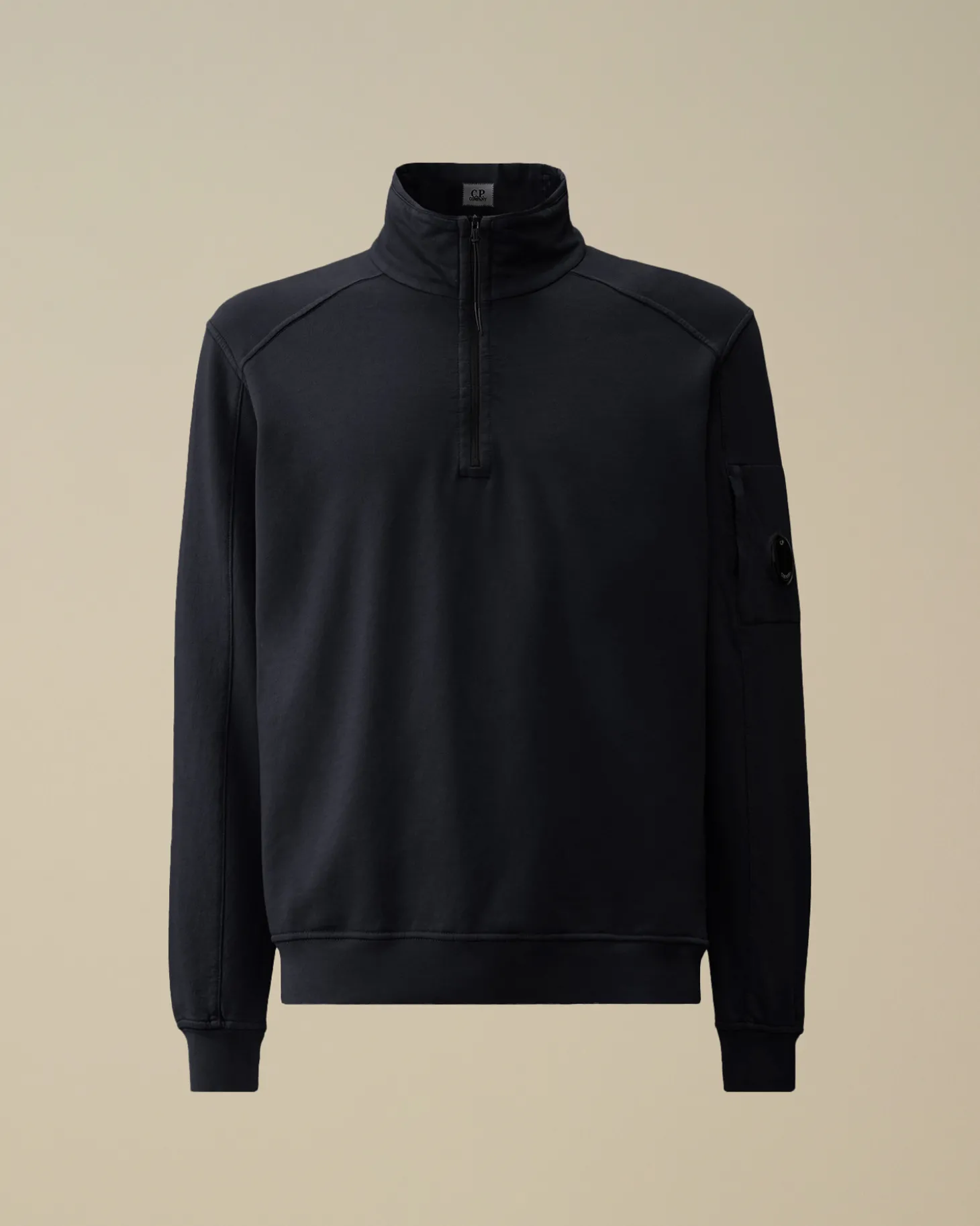 Light Fleece Half Zipped Sweatshirt<C.P. Company Sale