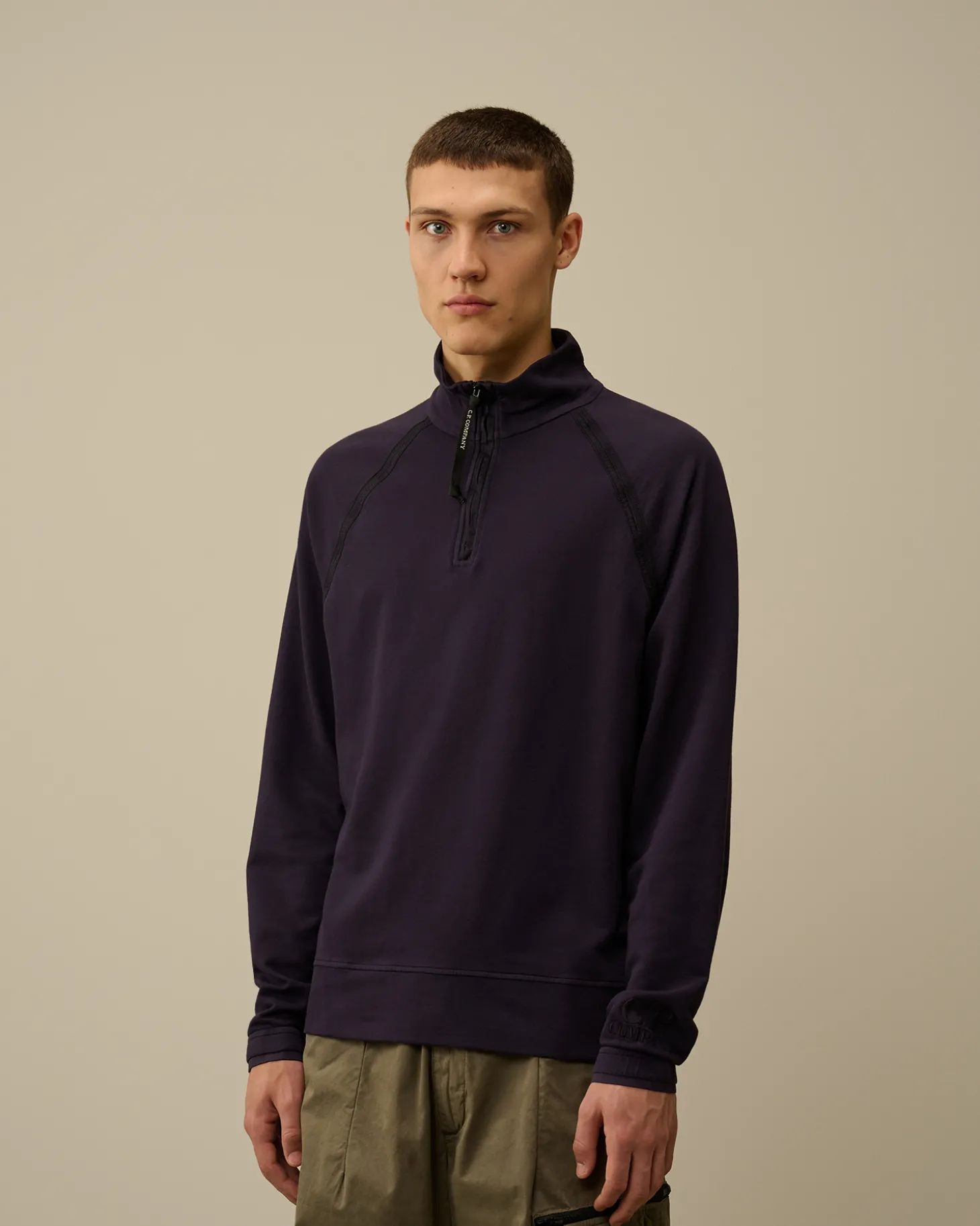 Light Fleece Half Zipped Sweatshirt<C.P. Company Online