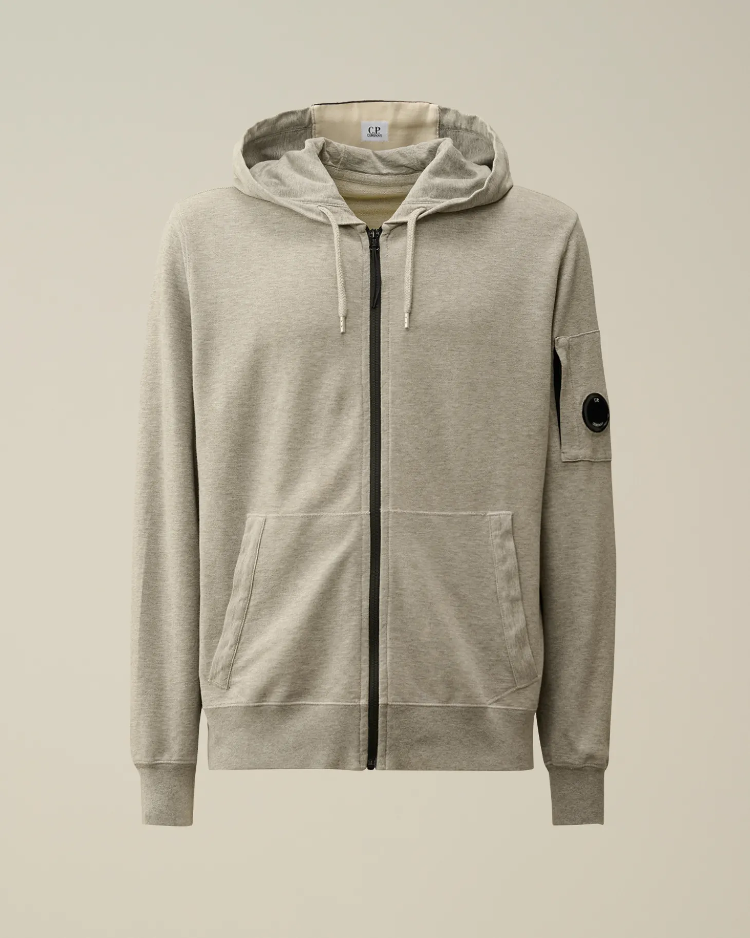 Light Fleece Zipped Hooded Sweatshirt<C.P. Company Shop