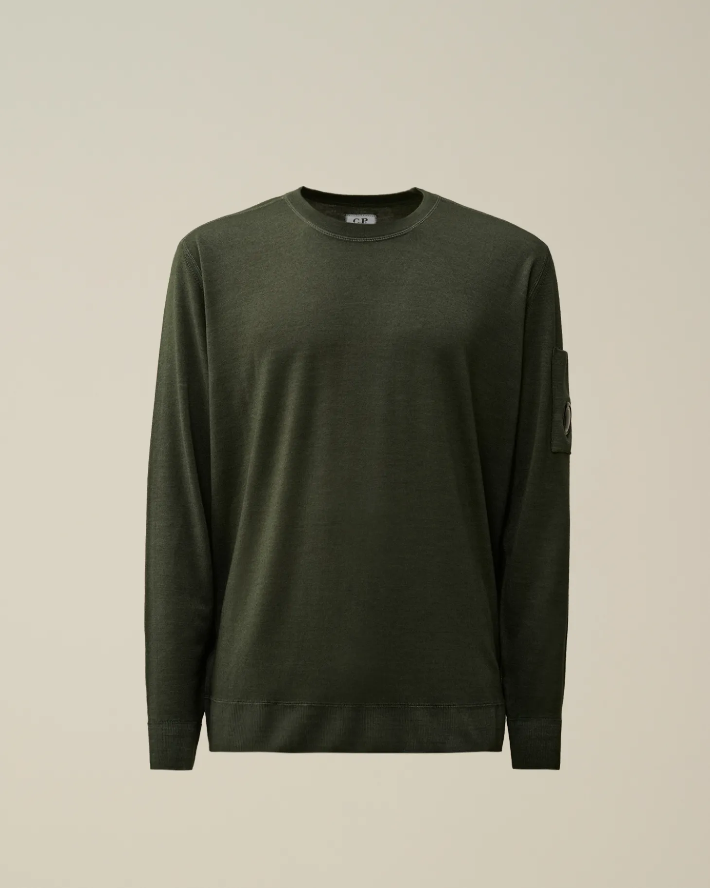 Merino Wool Fast Dyed Crew Neck Knit<C.P. Company Discount