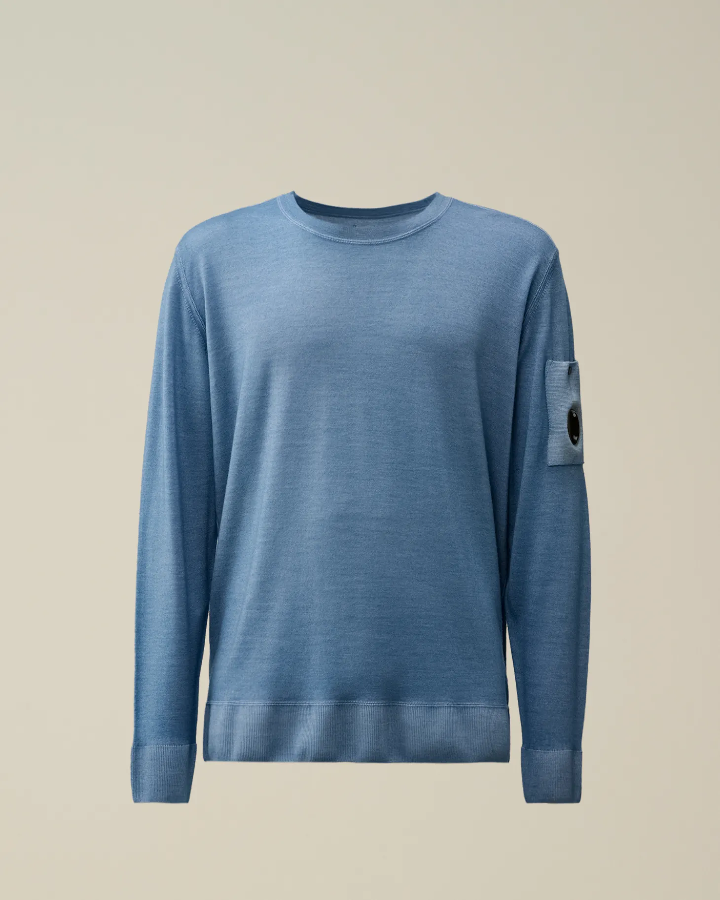 Merino Wool Fast Dyed Crew Neck Knit<C.P. Company Cheap