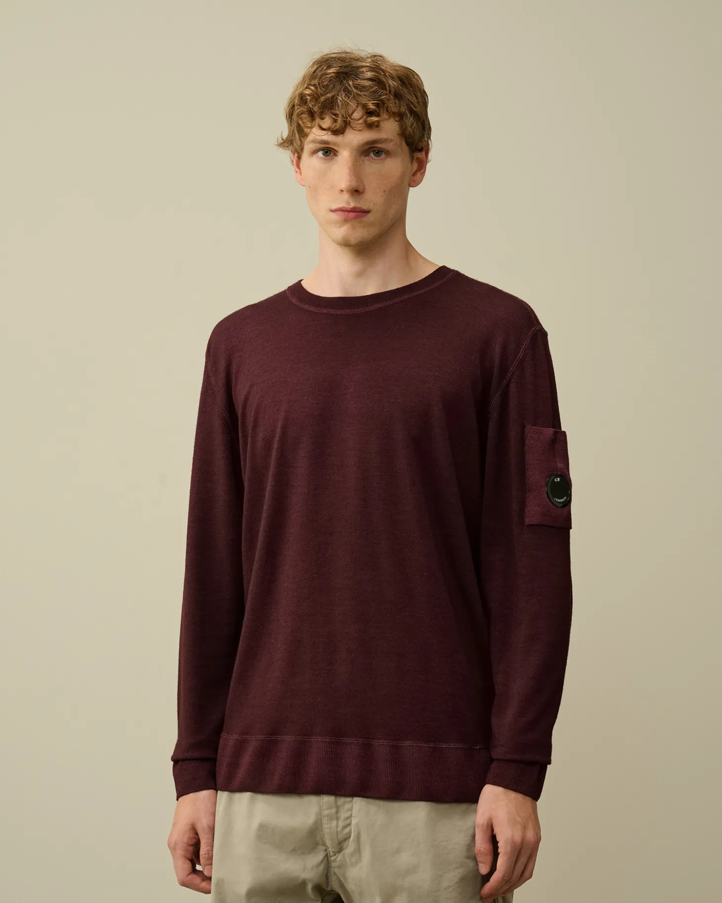 Merino Wool Fast Dyed Crew Neck Knit<C.P. Company Store