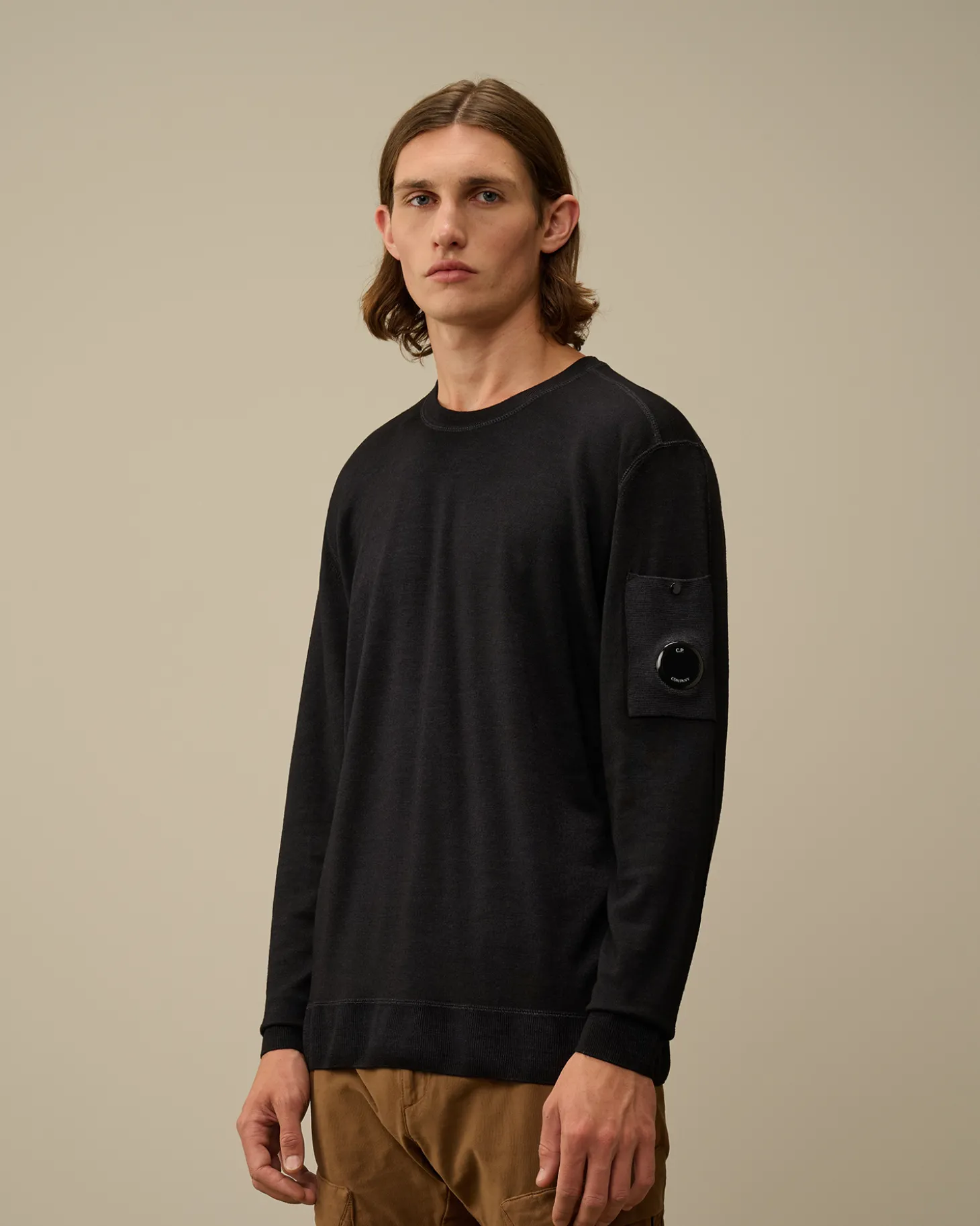 Merino Wool Fast Dyed Crew Neck Knit<C.P. Company Discount