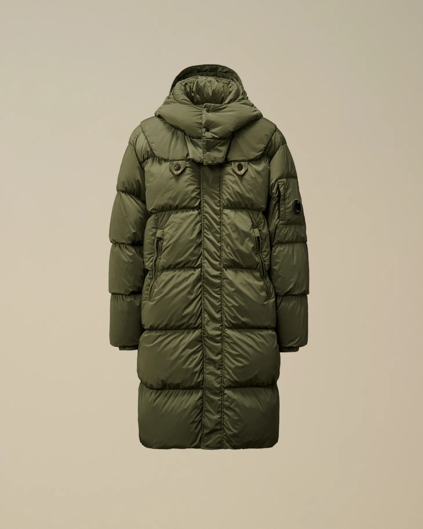 Nycra-R Buttoned Hood Long Down Jacket<C.P. Company Store