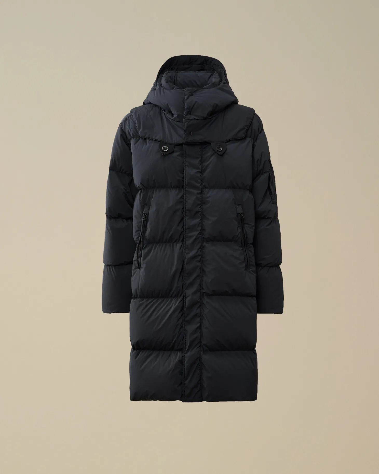 Nycra-R Buttoned Hood Long Down Jacket<C.P. Company Best