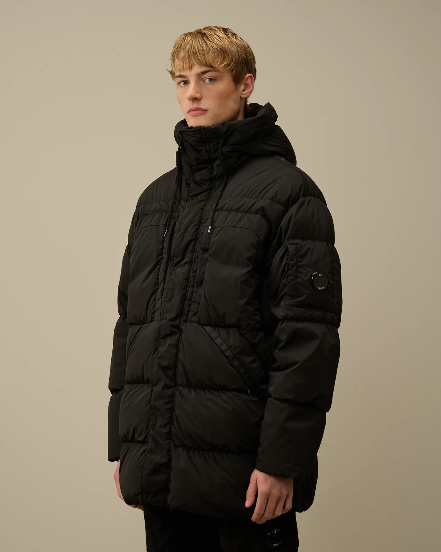 Nycra-R Hooded Long Down Jacket<C.P. Company Flash Sale