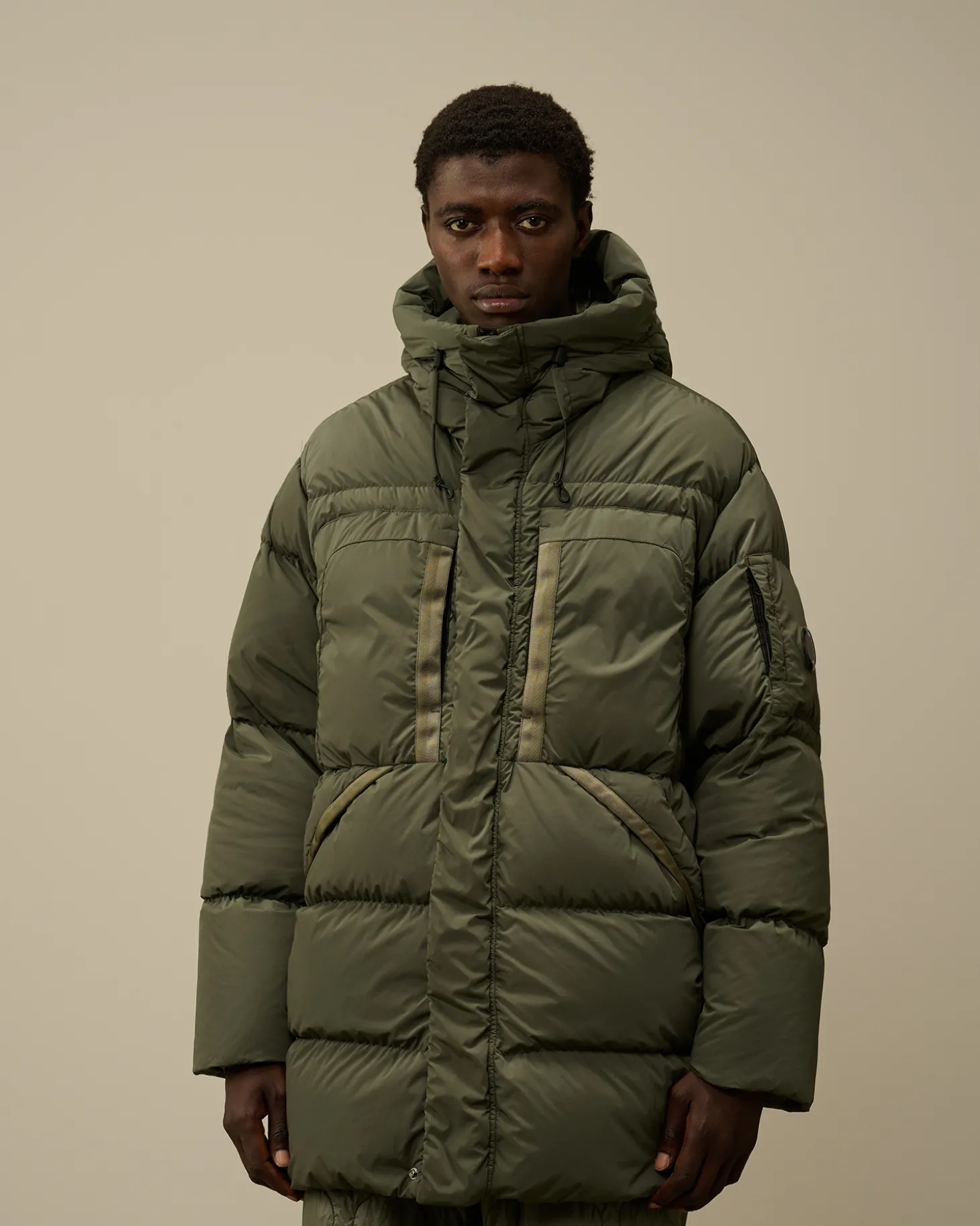 Nycra-R Hooded Long Down Jacket<C.P. Company Shop