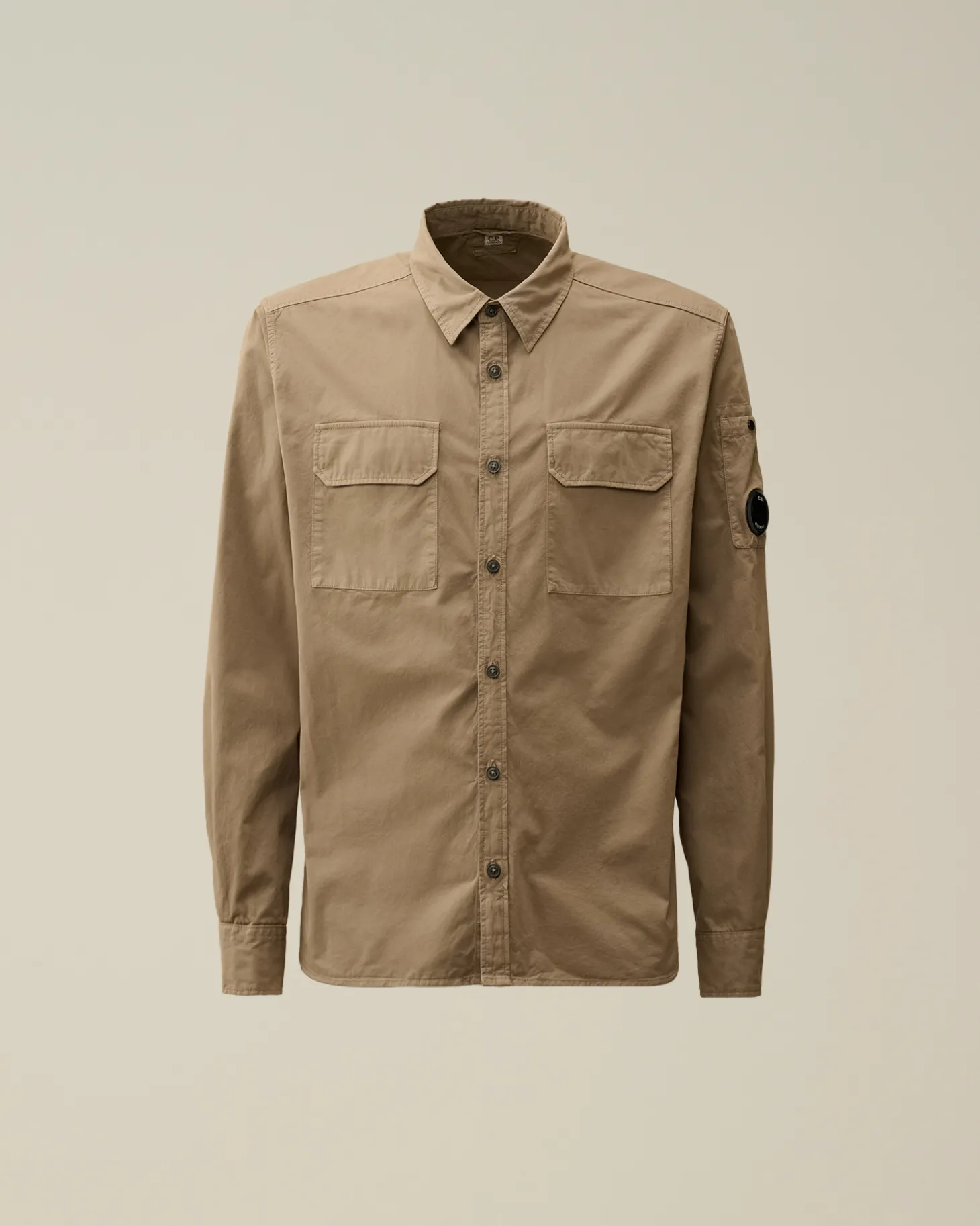 Organic Gabardine Buttoned Lens Shirt<C.P. Company Cheap