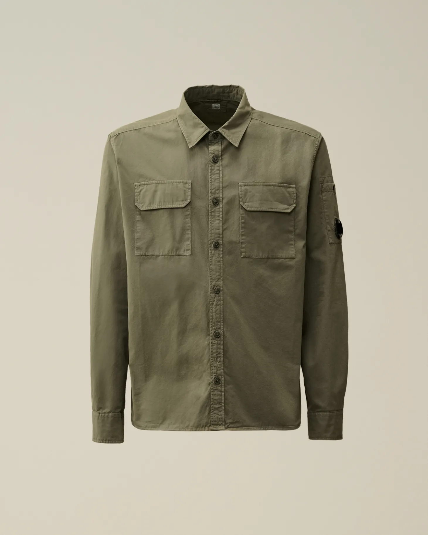 Organic Gabardine Buttoned Lens Shirt<C.P. Company Online