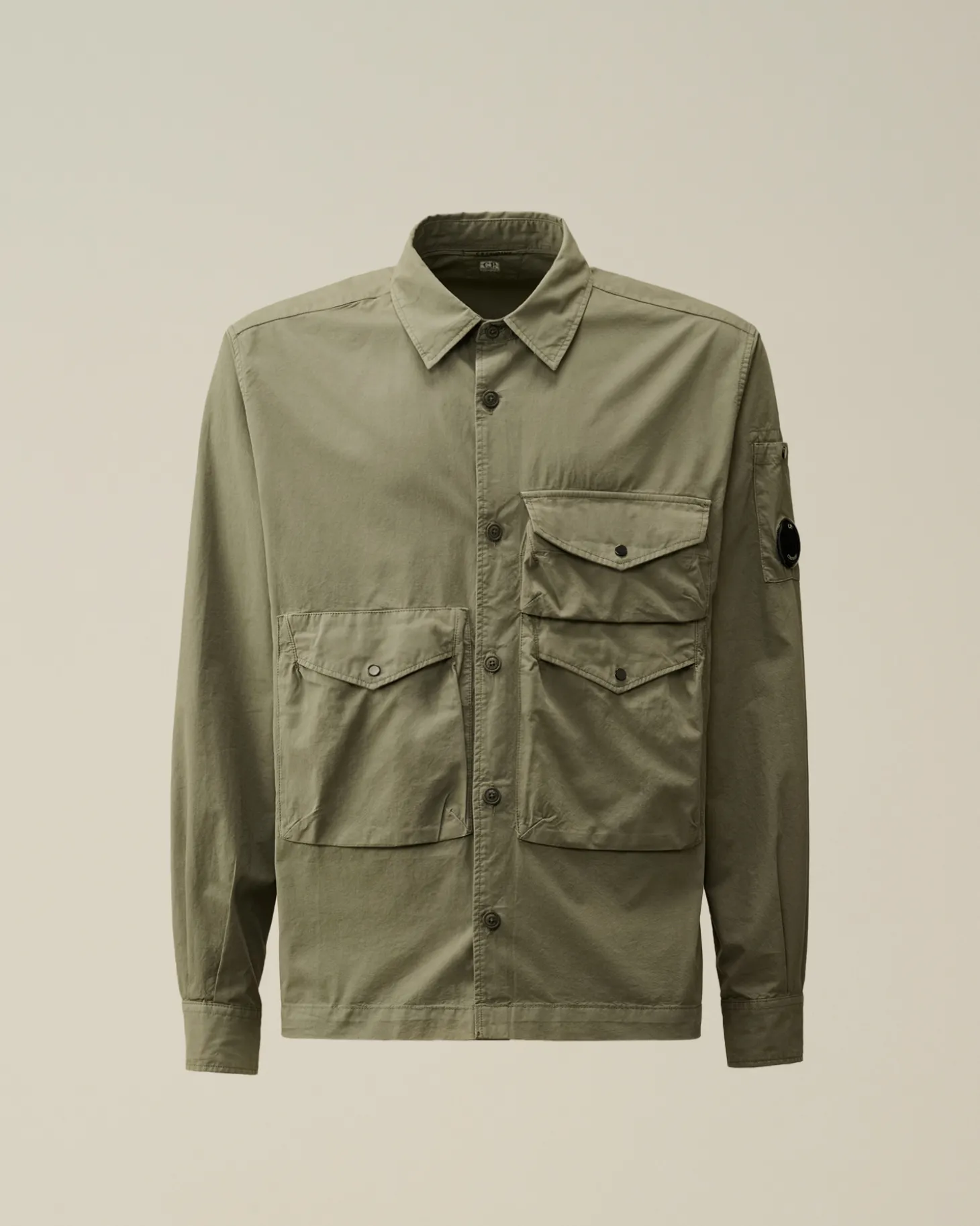 Organic Gabardine Buttoned Utility Overshirt<C.P. Company Best