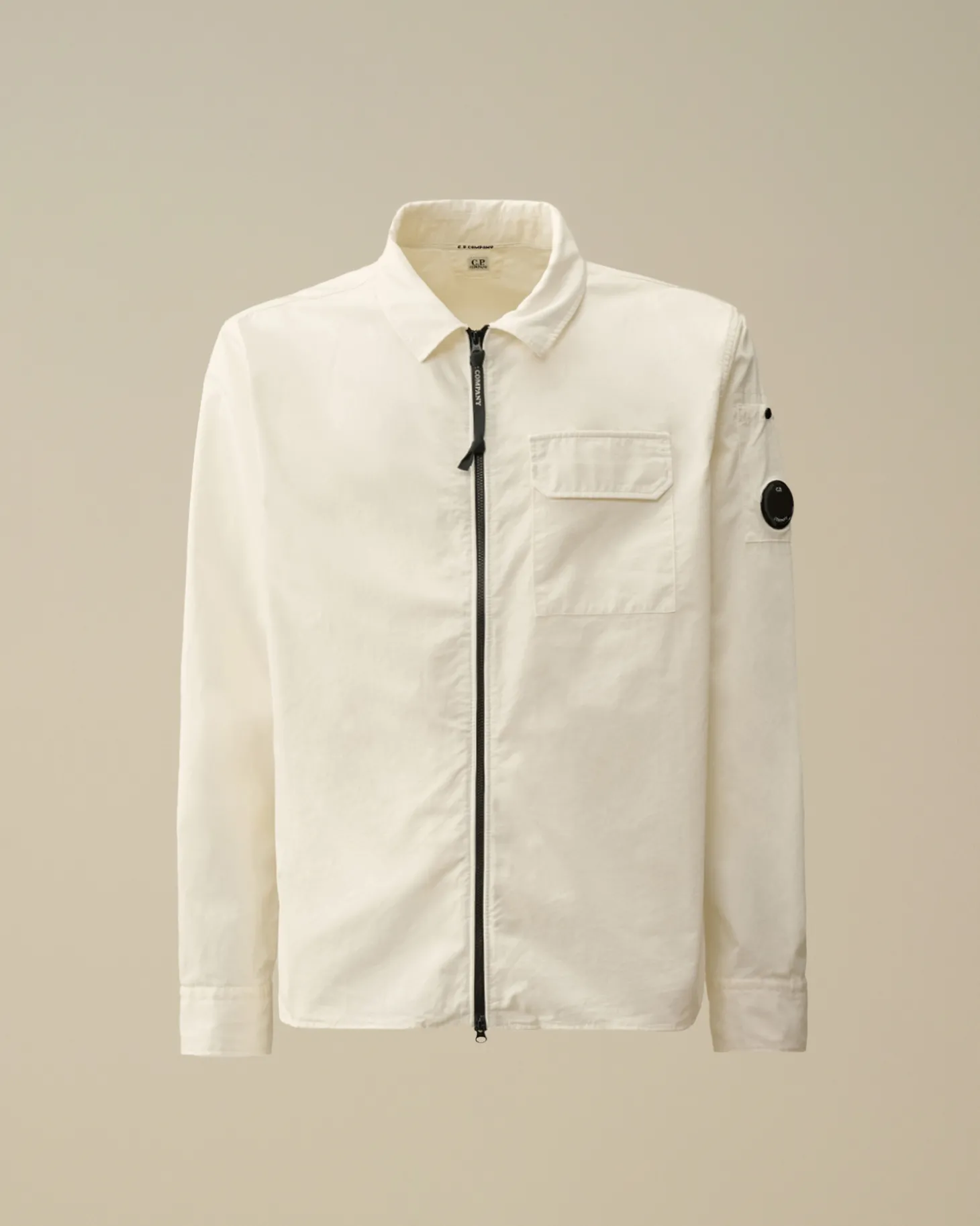 Organic Gabardine Zipped Overshirt<C.P. Company Outlet