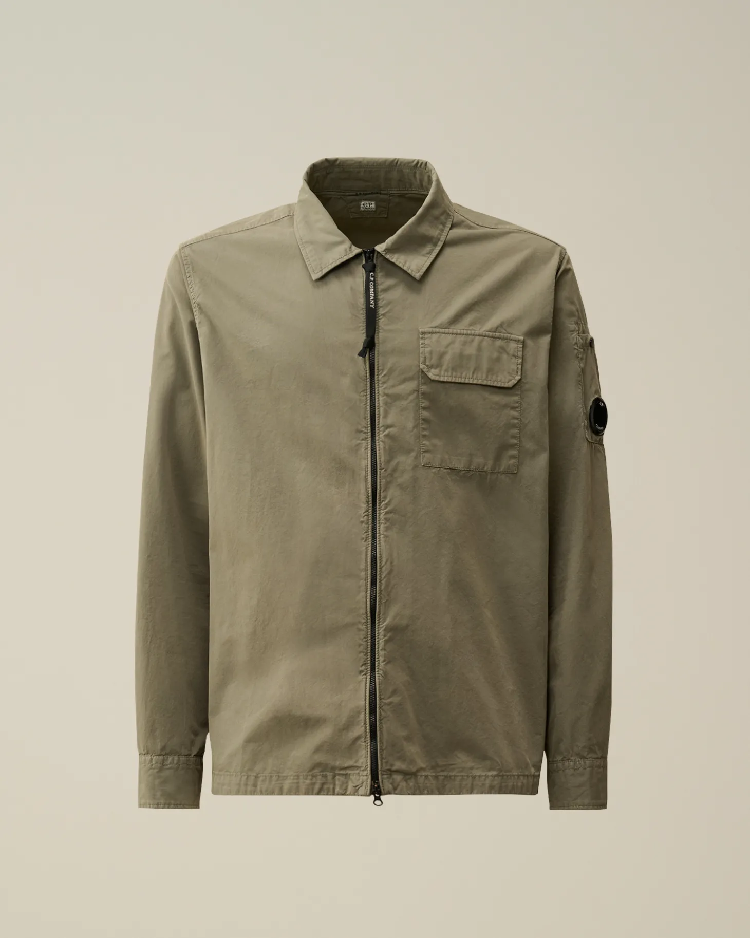 Organic Gabardine Zipped Overshirt<C.P. Company Flash Sale