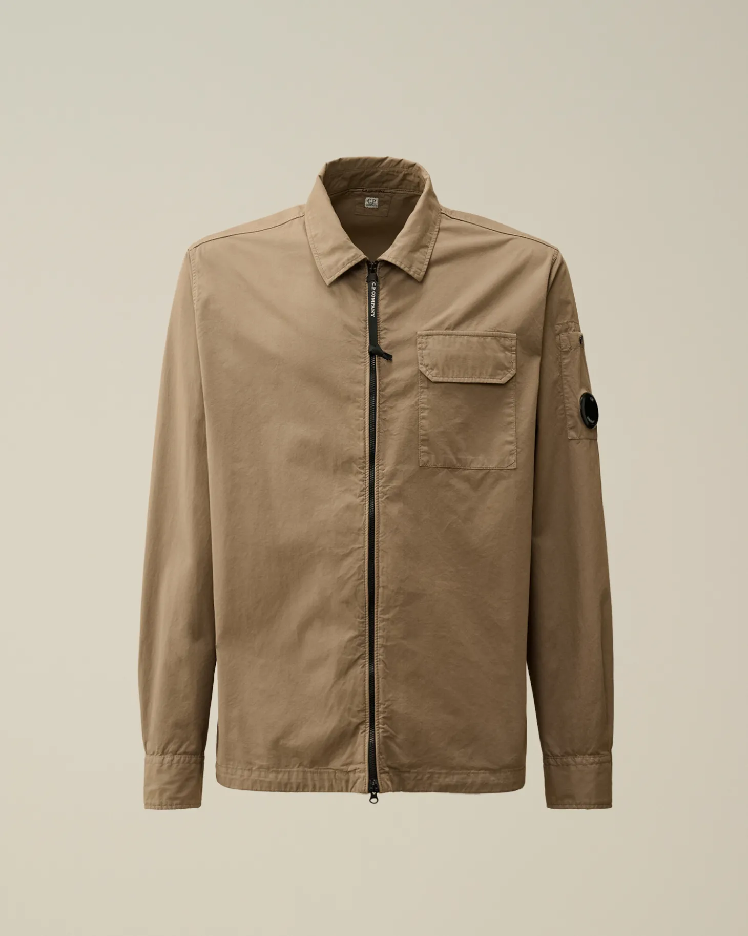 Organic Gabardine Zipped Overshirt<C.P. Company Best