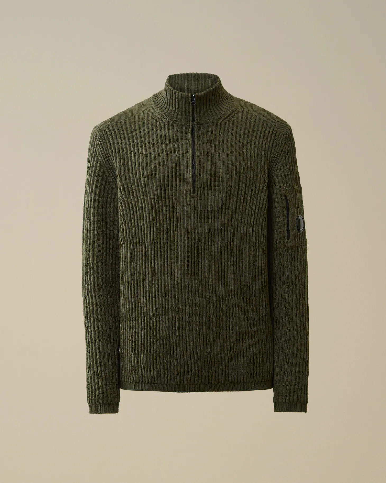 Re-Wool Half Zip Knit<C.P. Company Cheap