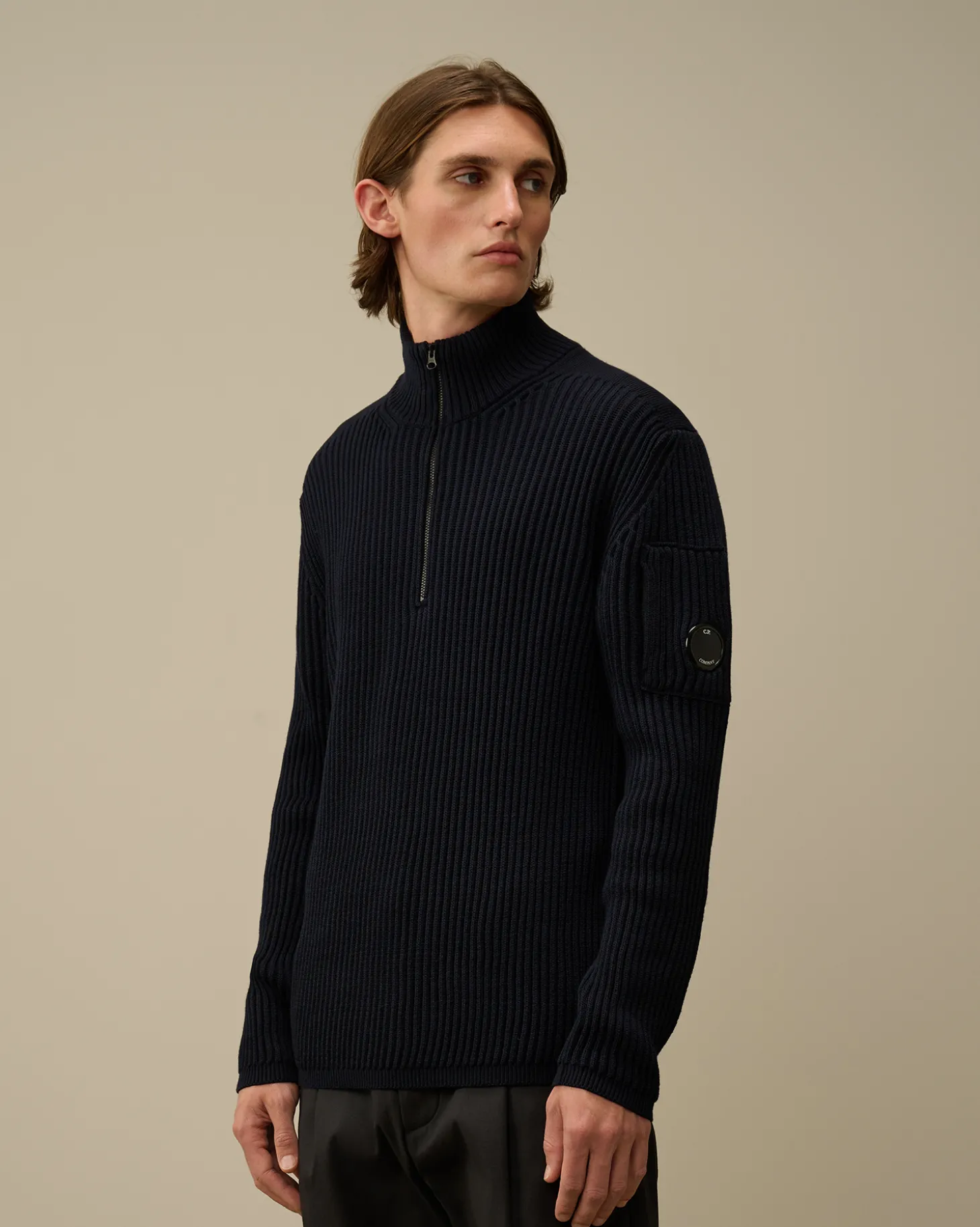 Re-Wool Half Zip Knit<C.P. Company Clearance