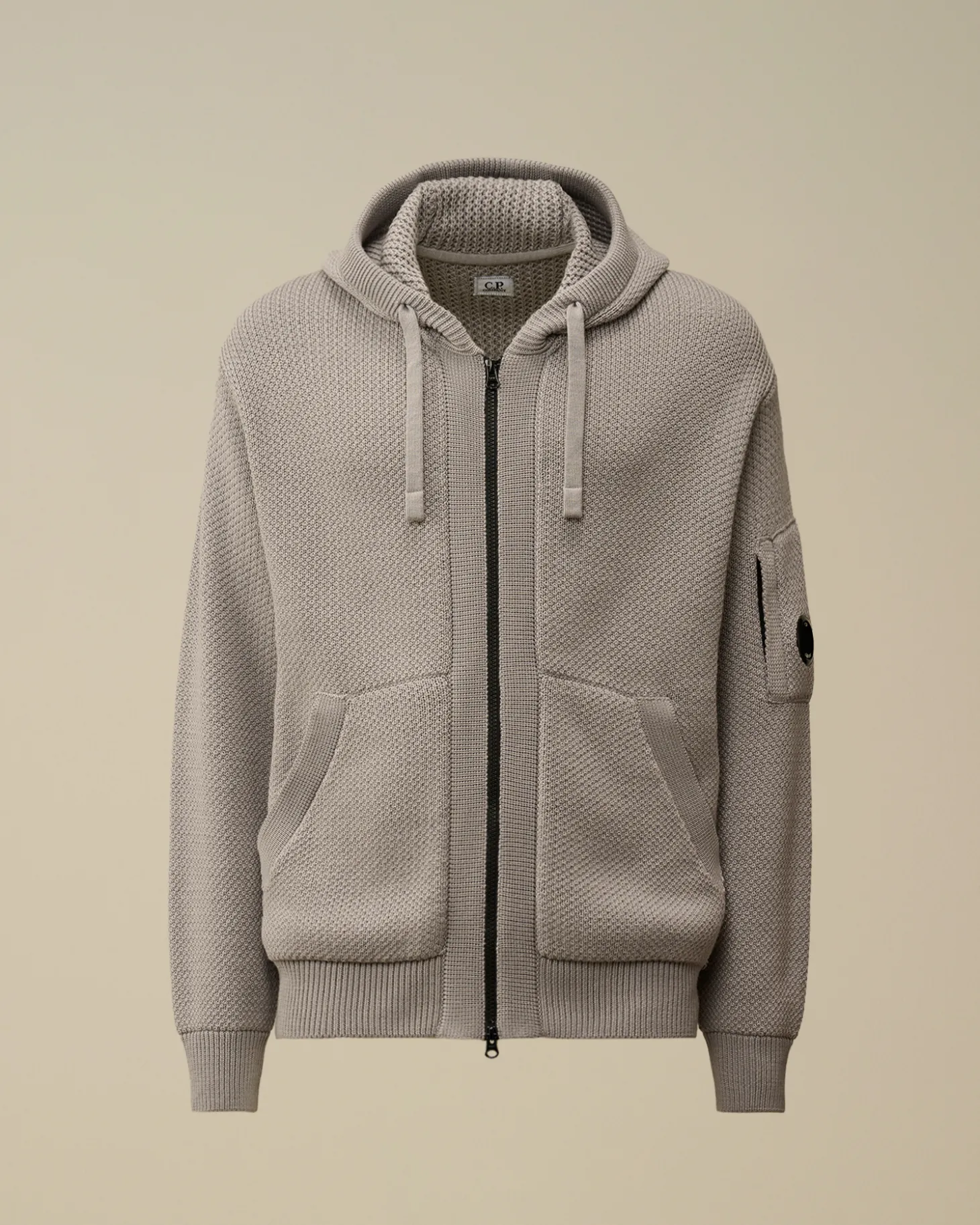 Re-Wool Hooded Zipped Knit<C.P. Company Hot