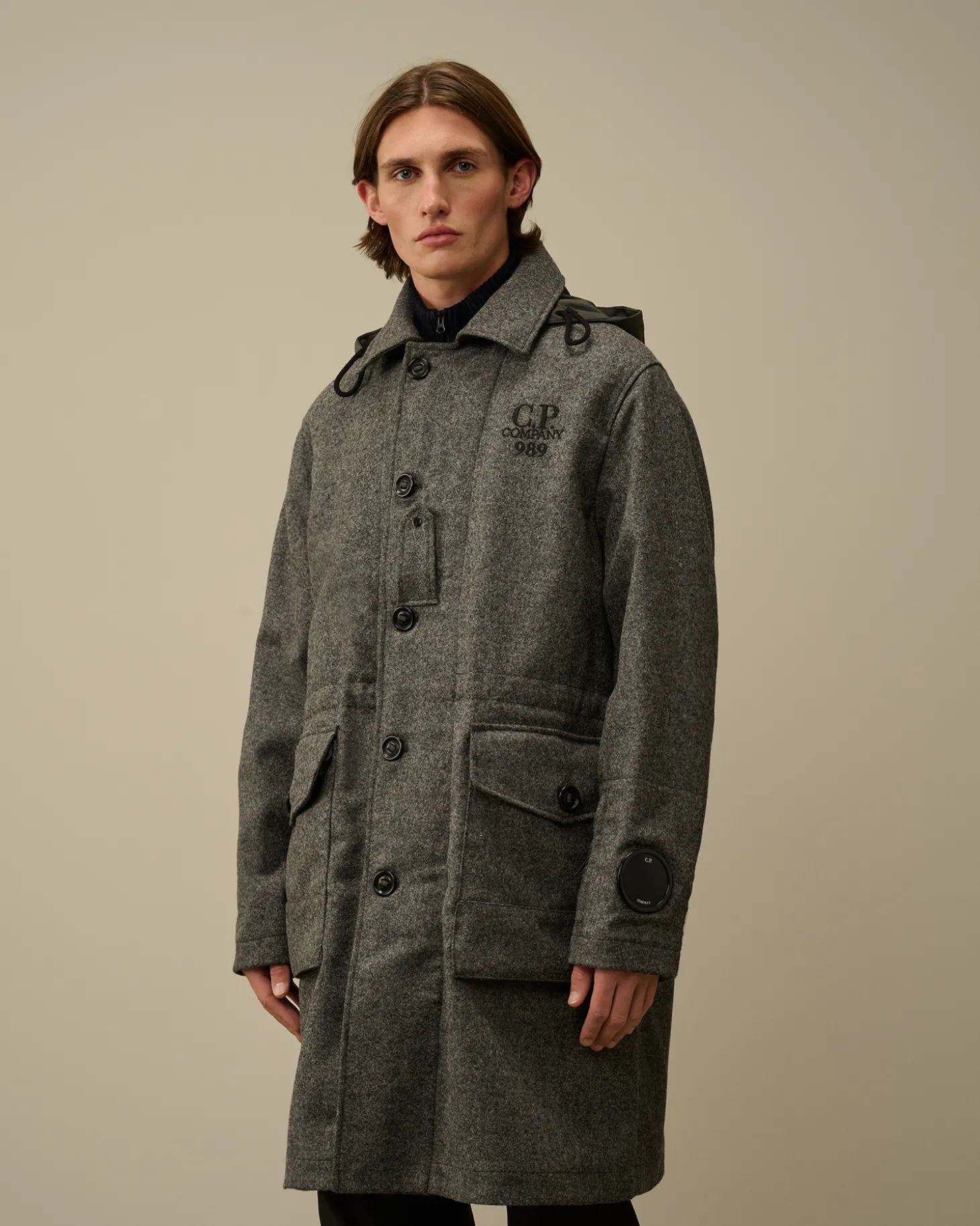 Shetland Twill Hooded Car Coat<C.P. Company Outlet