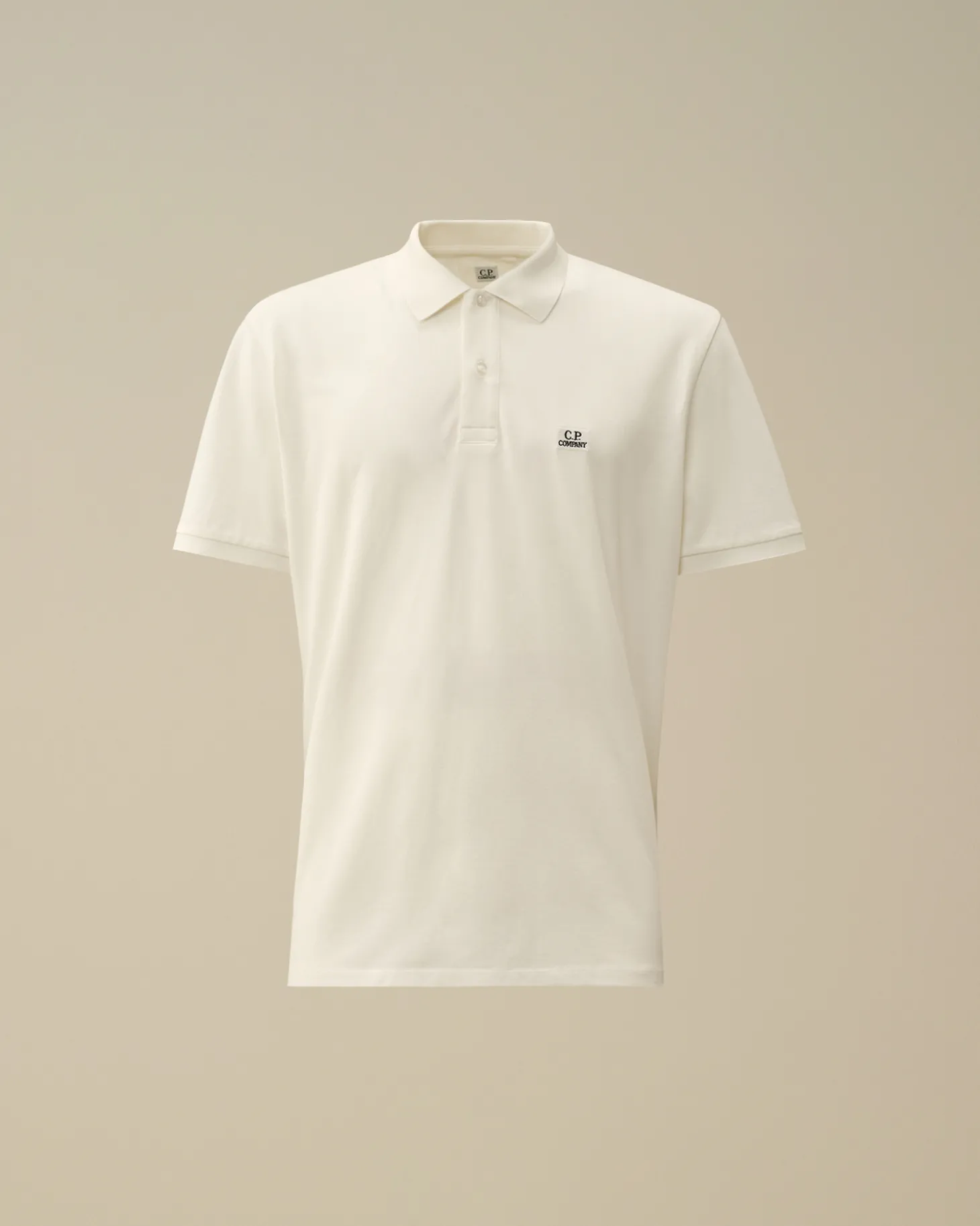 Stretch Piquet Logo Polo<C.P. Company Online