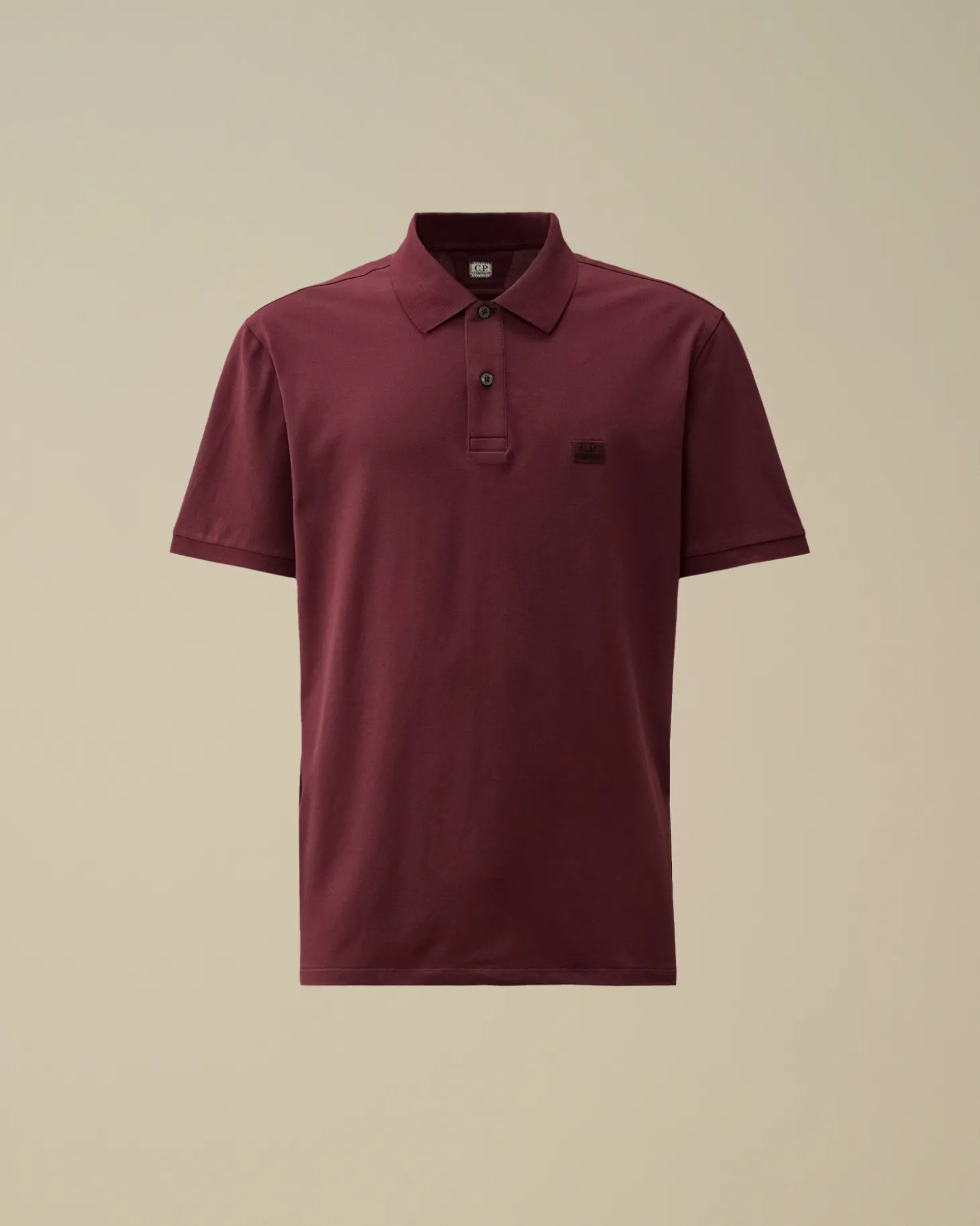 Stretch Piquet Logo Polo<C.P. Company Sale