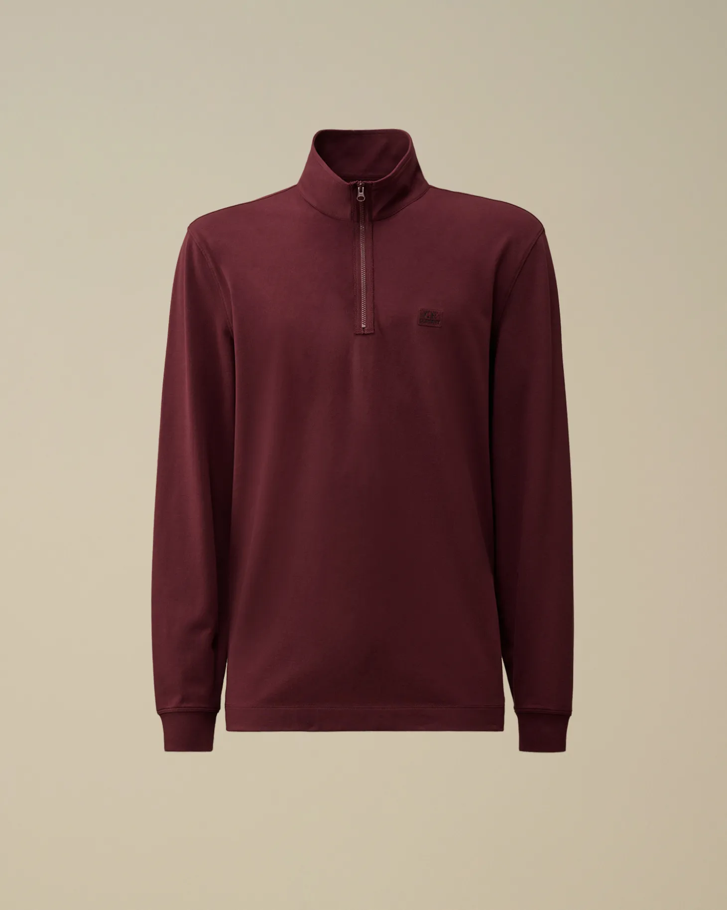 Stretch Piquet Longsleeve Zipped Polo<C.P. Company Sale