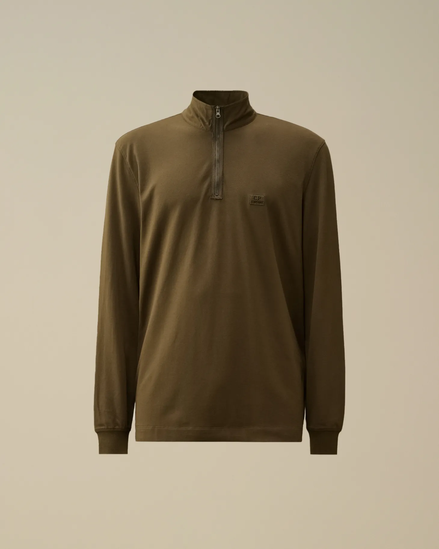 Stretch Piquet Longsleeve Zipped Polo<C.P. Company Outlet