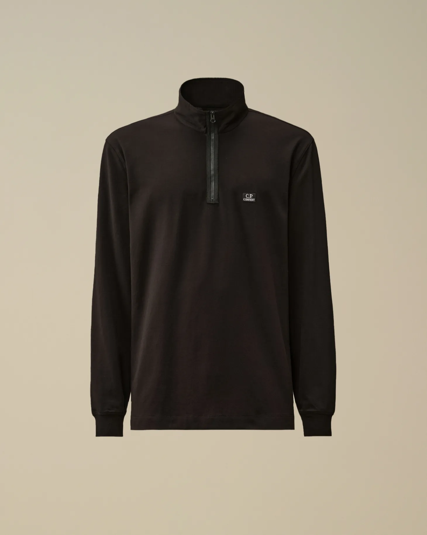 Stretch Piquet Longsleeve Zipped Polo<C.P. Company Flash Sale