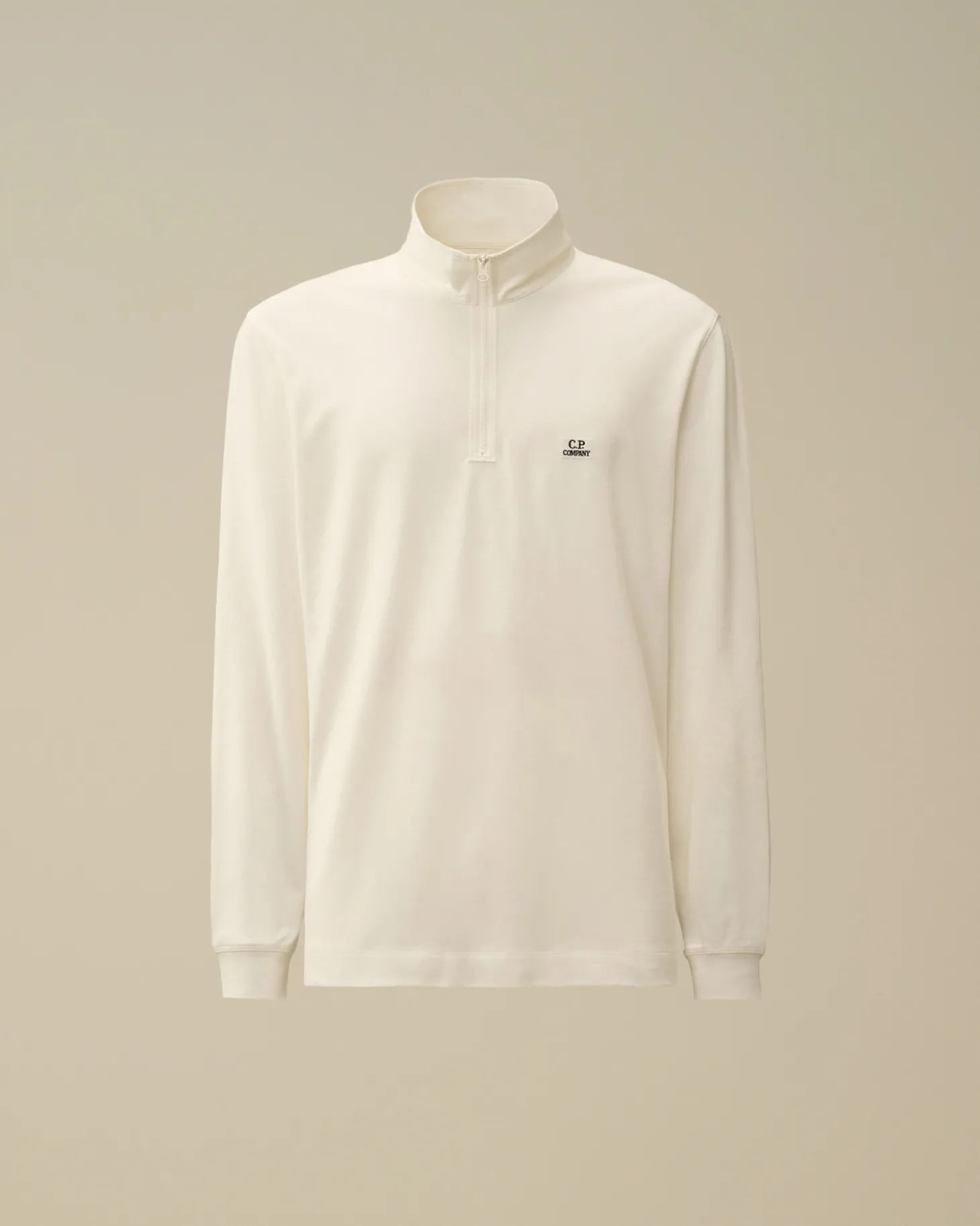 Stretch Piquet Longsleeve Zipped Polo<C.P. Company Fashion