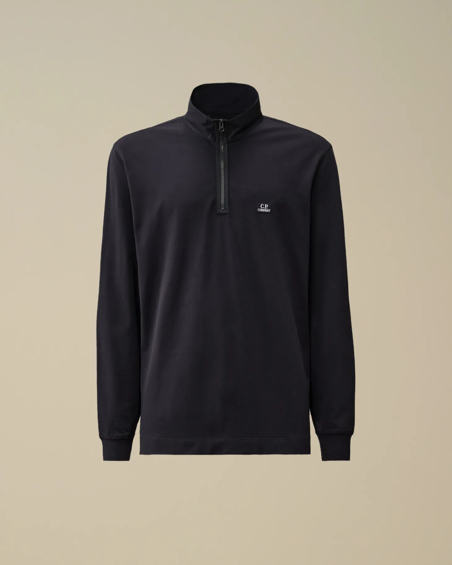 Stretch Piquet Longsleeve Zipped Polo<C.P. Company Sale