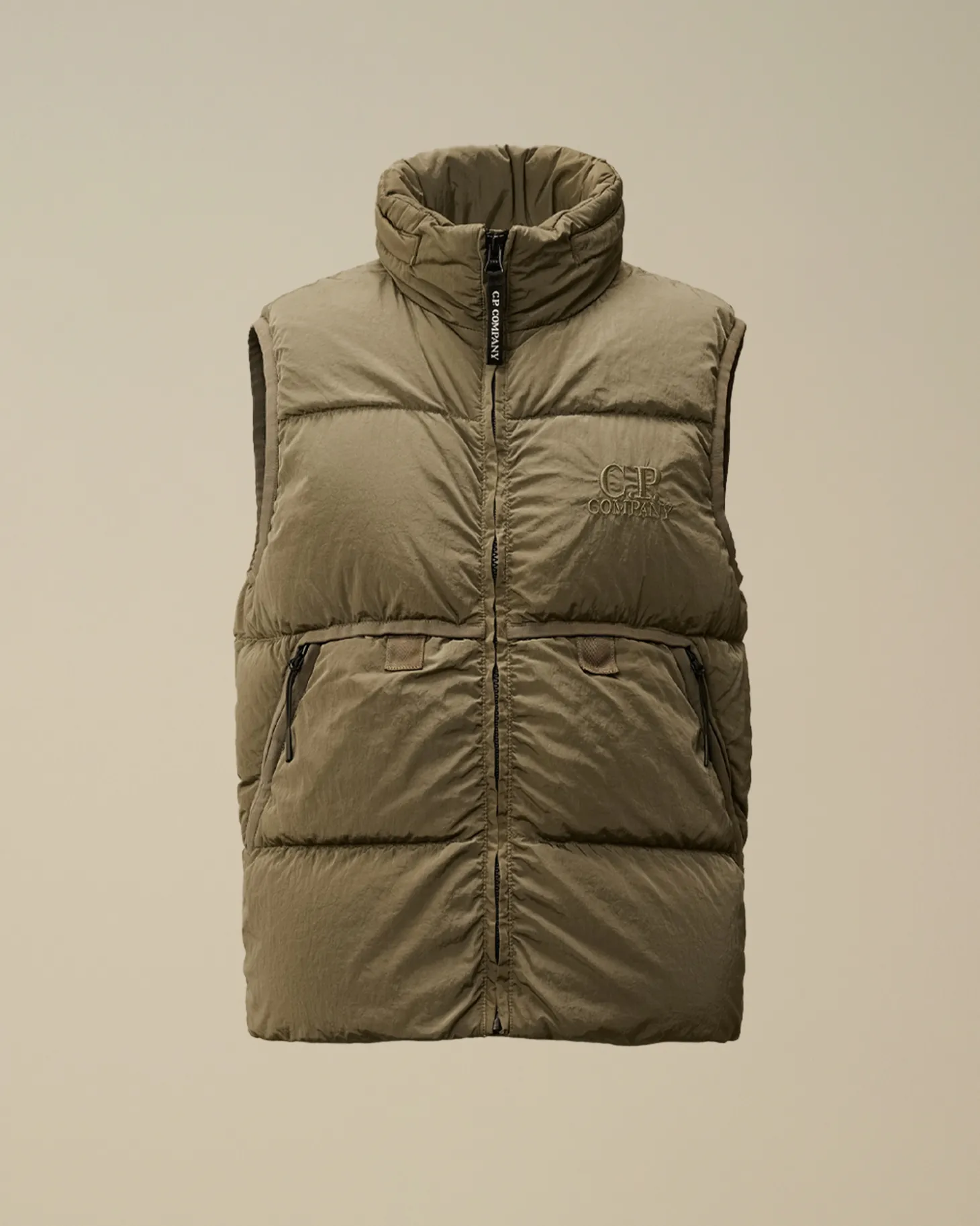 U16 Chrome-R Padded Logo Vest<C.P. Company Shop