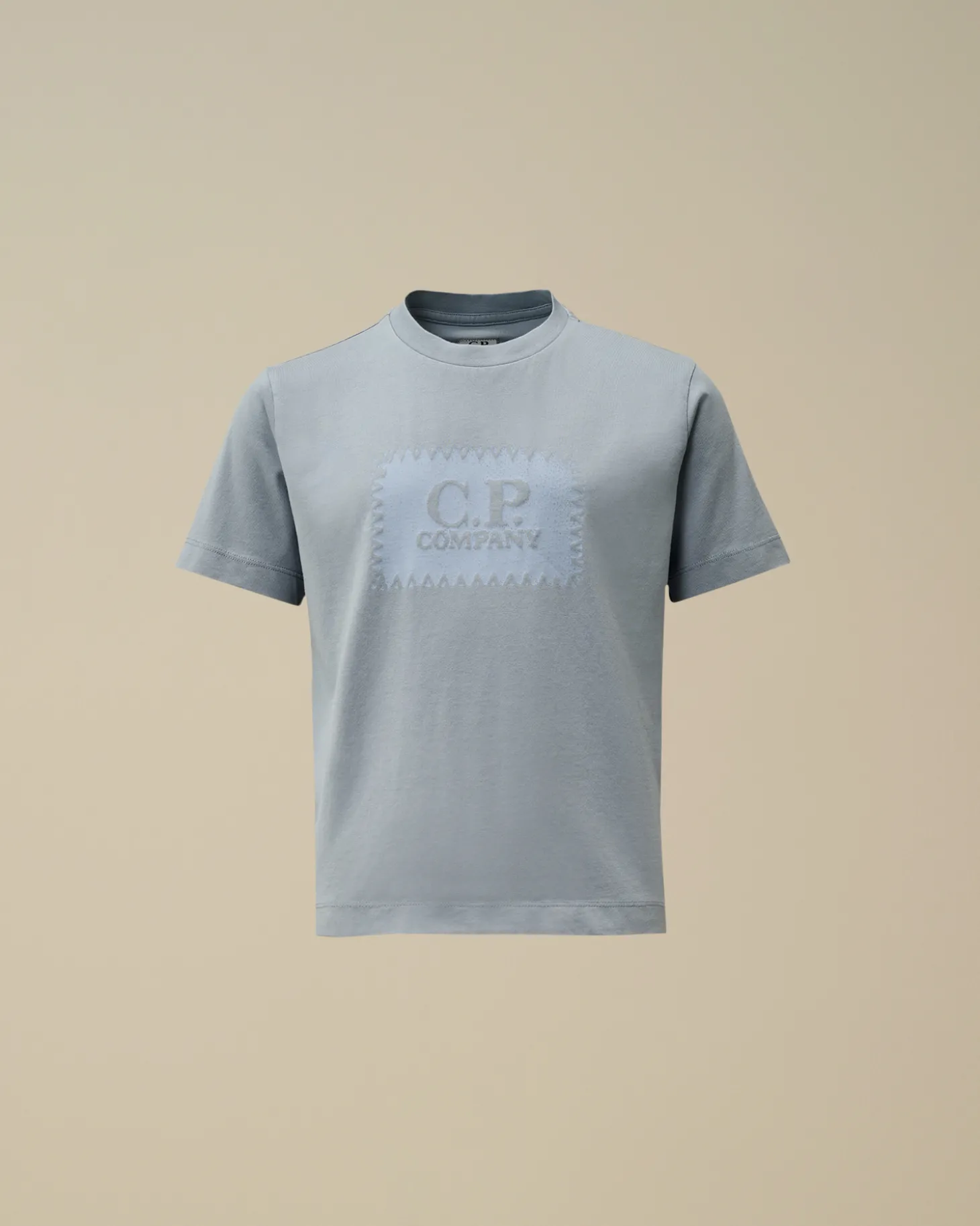 U16 Cotton Jersey 30/1 Label Style T-Shirt<C.P. Company Cheap