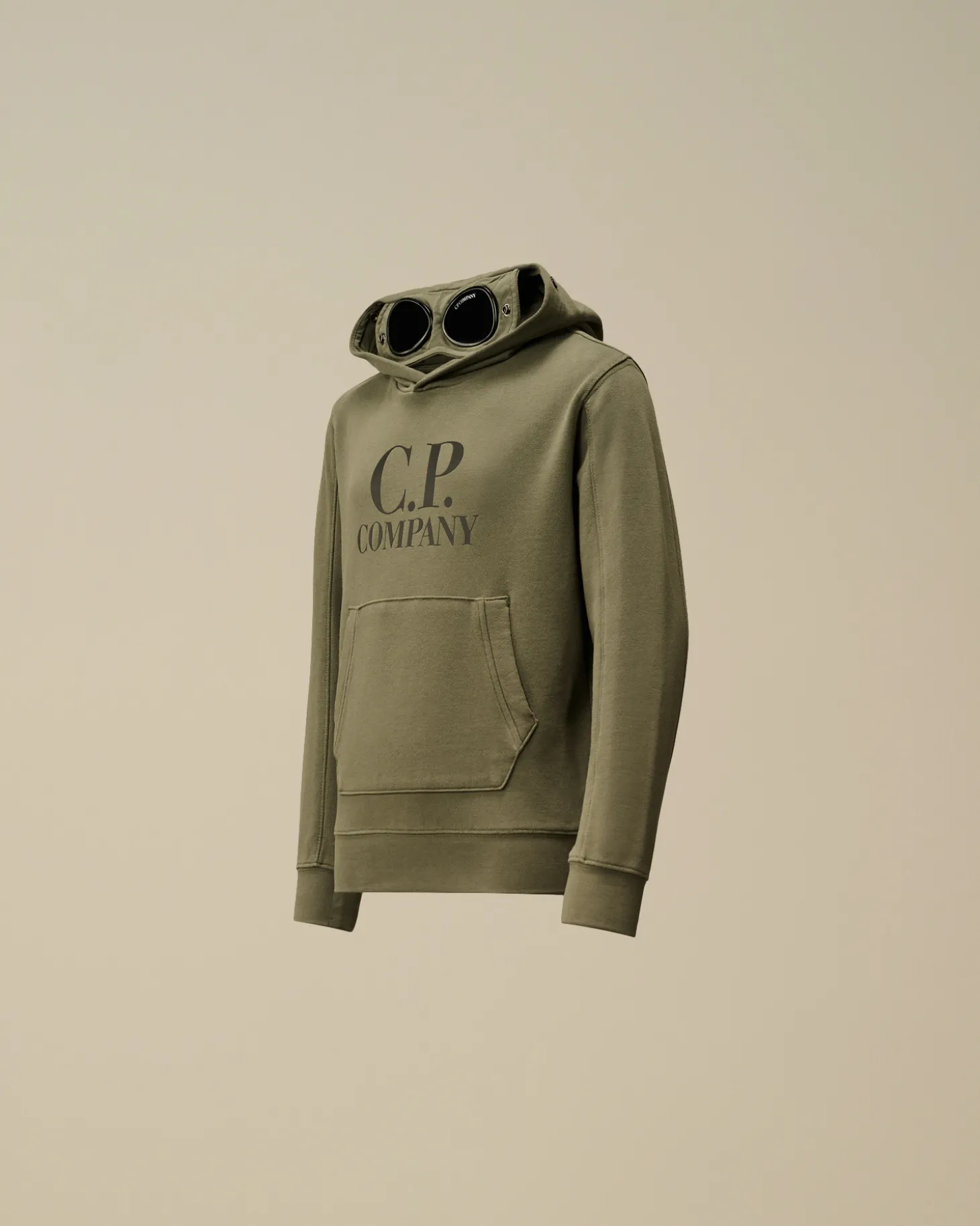 U16 Diagonal Fleece Goggle Hooded Sweatshirt<C.P. Company Store