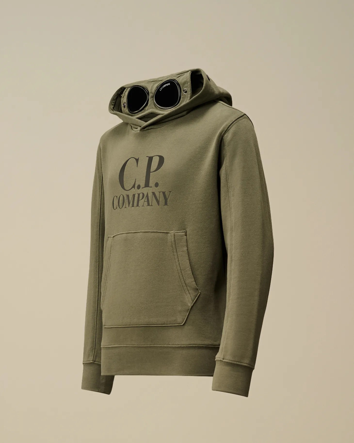 U16 Diagonal Fleece Goggle Hooded Sweatshirt<C.P. Company Cheap