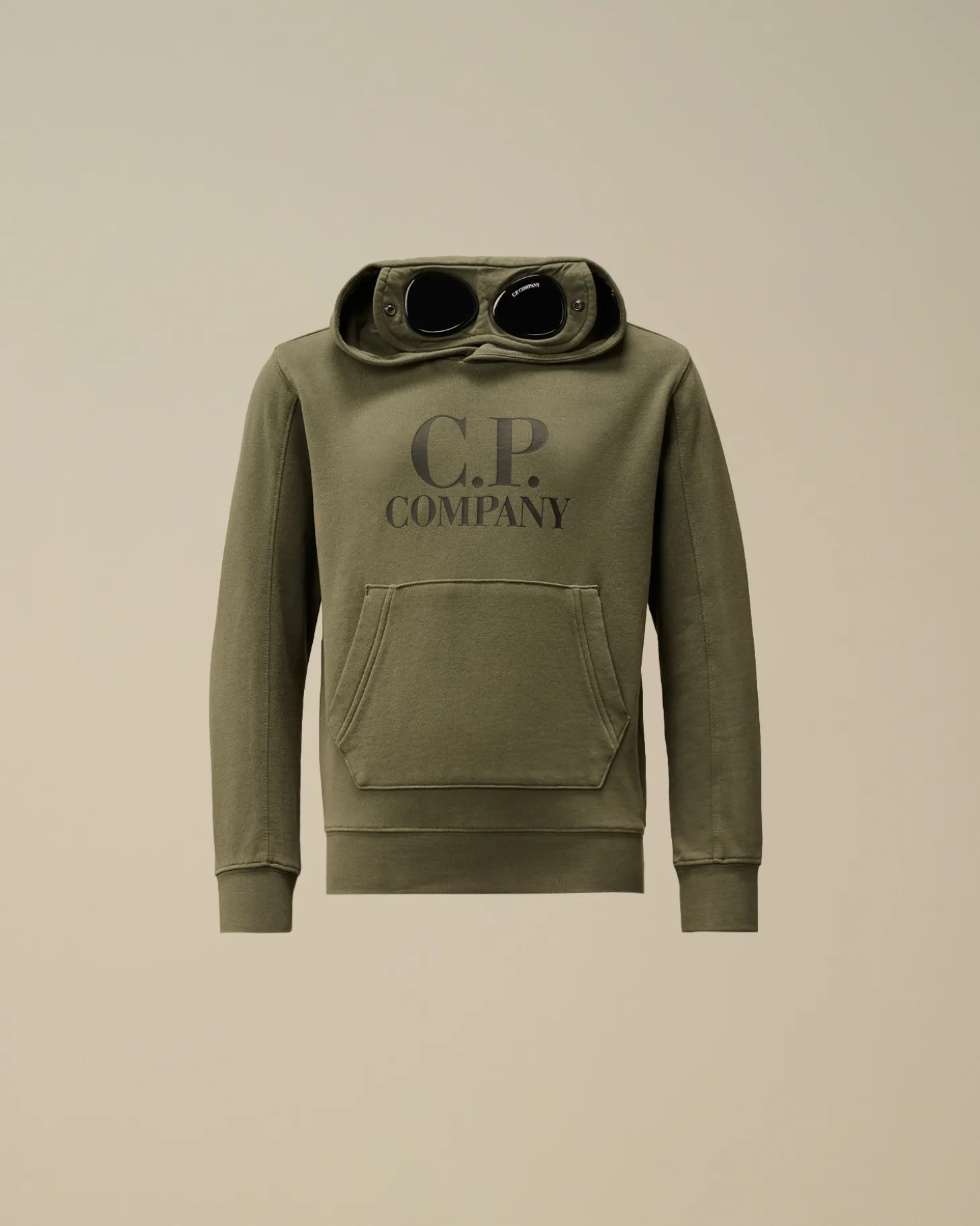 U16 Diagonal Fleece Goggle Hooded Sweatshirt<C.P. Company Store