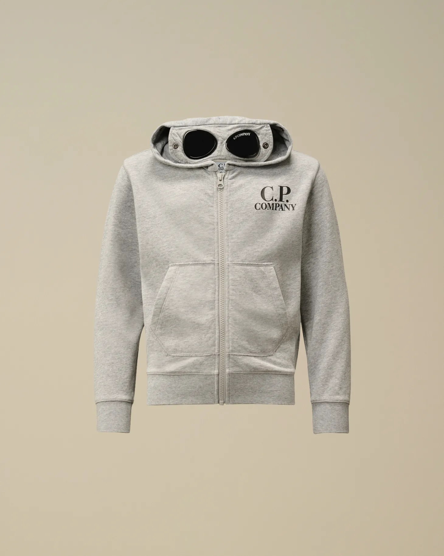 U16 Diagonal Fleece Goggle Zipped Hooded Sweatshirt<C.P. Company Cheap