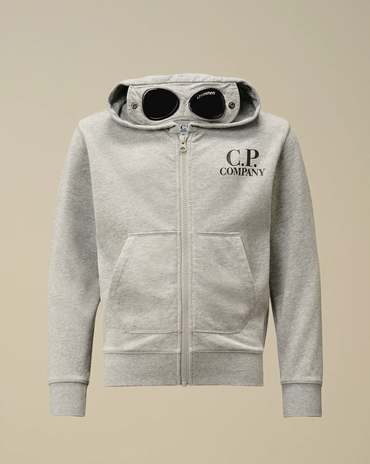 U16 Diagonal Fleece Goggle Zipped Hooded Sweatshirt<C.P. Company Best Sale