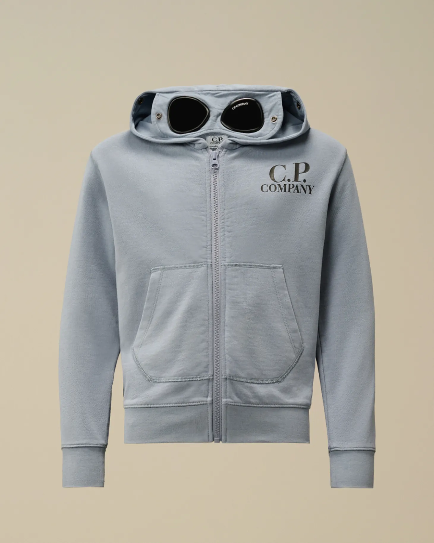 U16 Diagonal Fleece Goggle Zipped Hooded Sweatshirt<C.P. Company Flash Sale