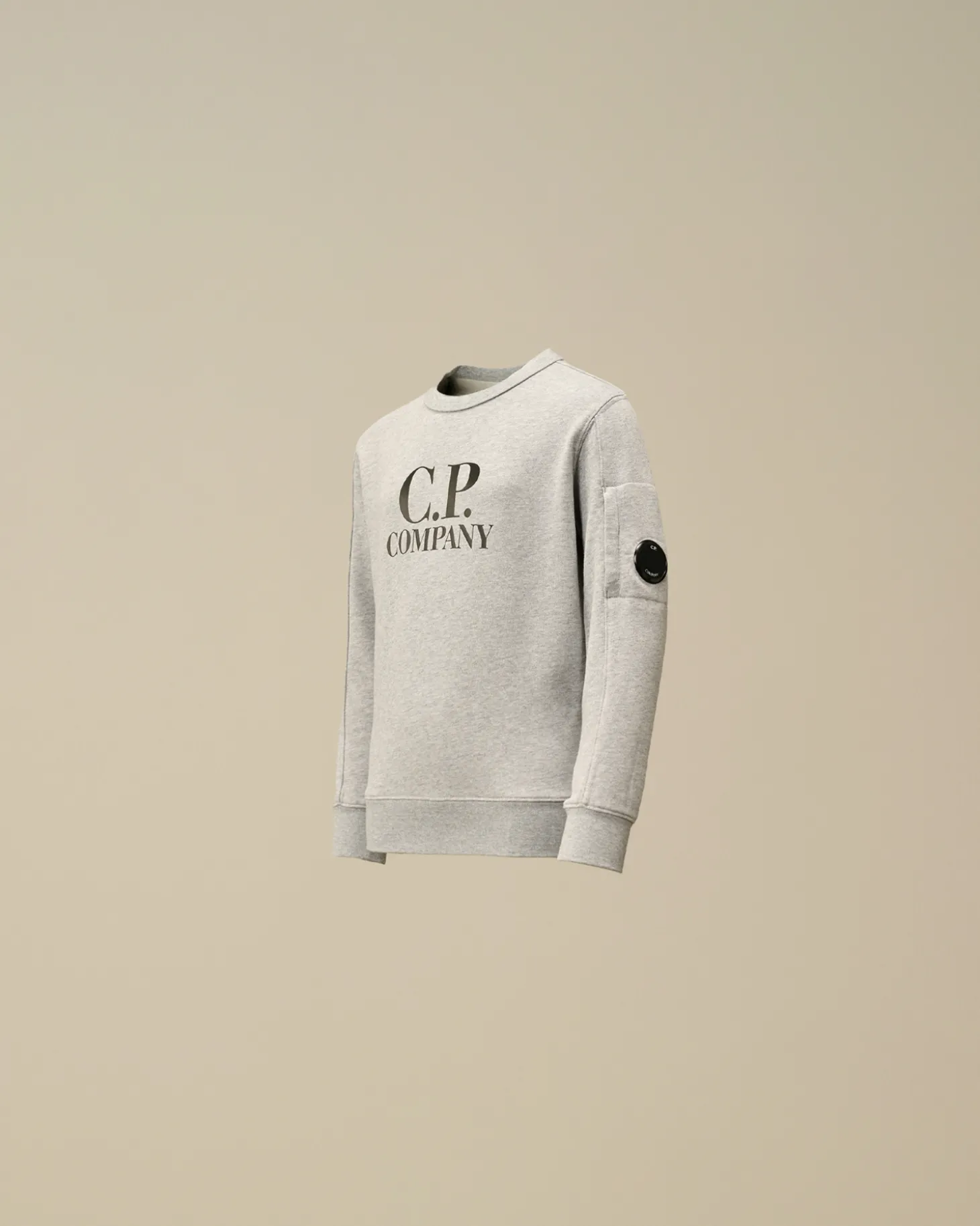 U16 Diagonal Fleece Logo Crew Neck Sweatshirt<C.P. Company Store