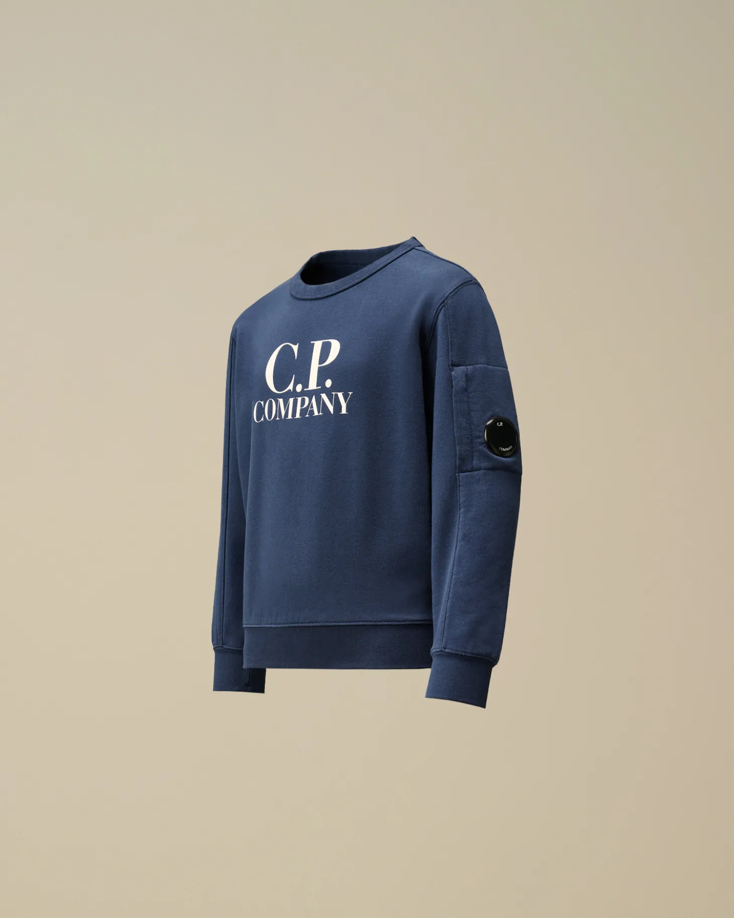 U16 Diagonal Fleece Logo Crew Neck Sweatshirt<C.P. Company Hot