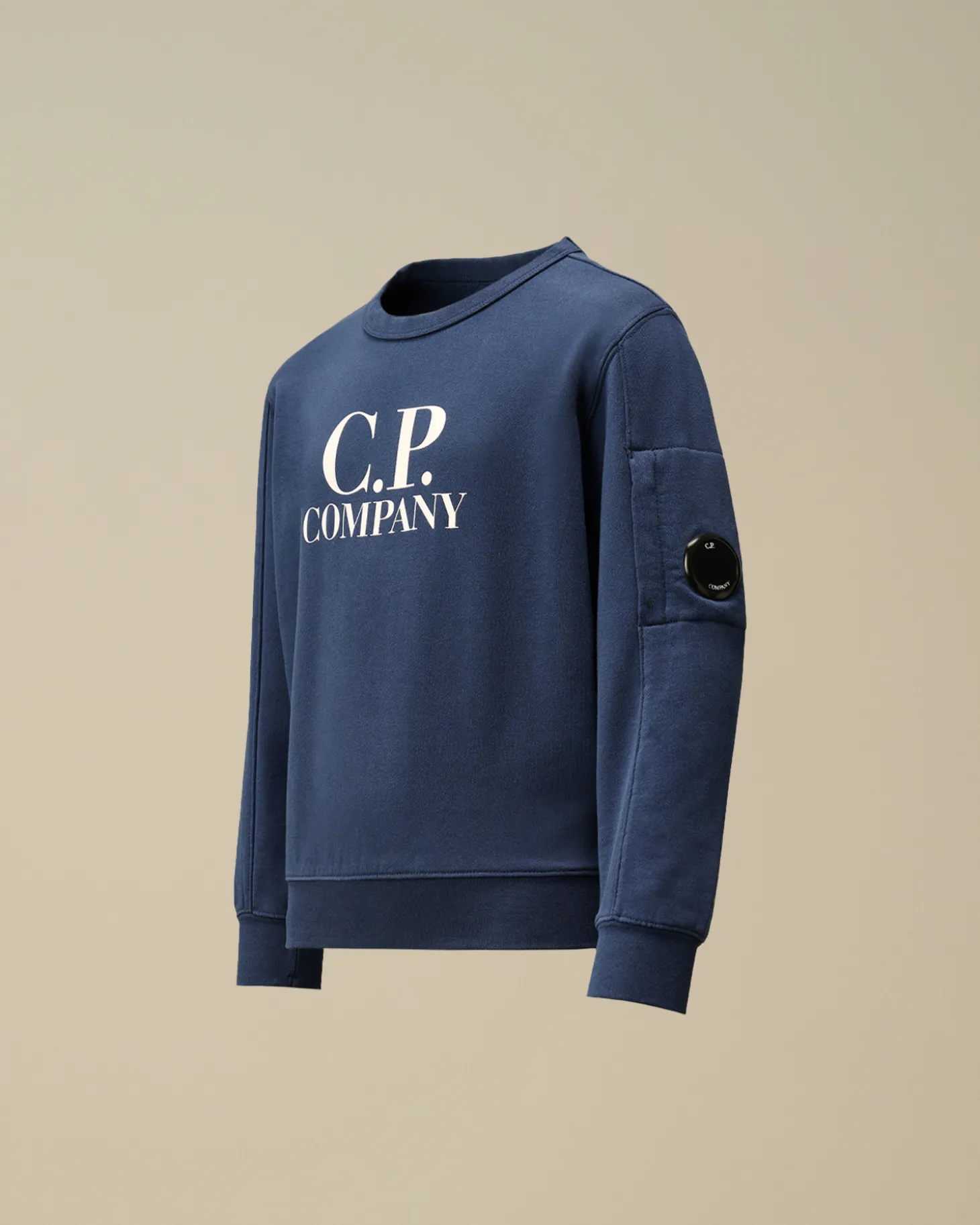 U16 Diagonal Fleece Logo Crew Neck Sweatshirt<C.P. Company Online