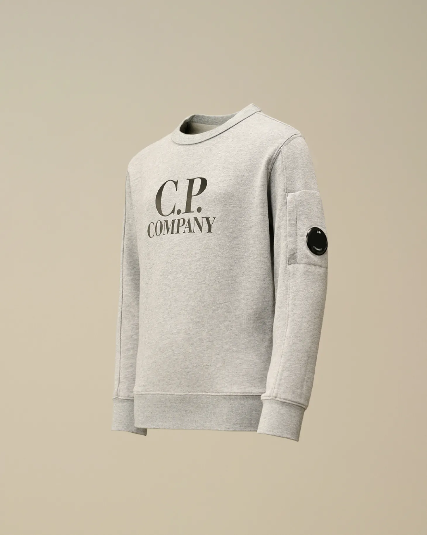 U16 Diagonal Fleece Logo Crew Neck Sweatshirt<C.P. Company Clearance